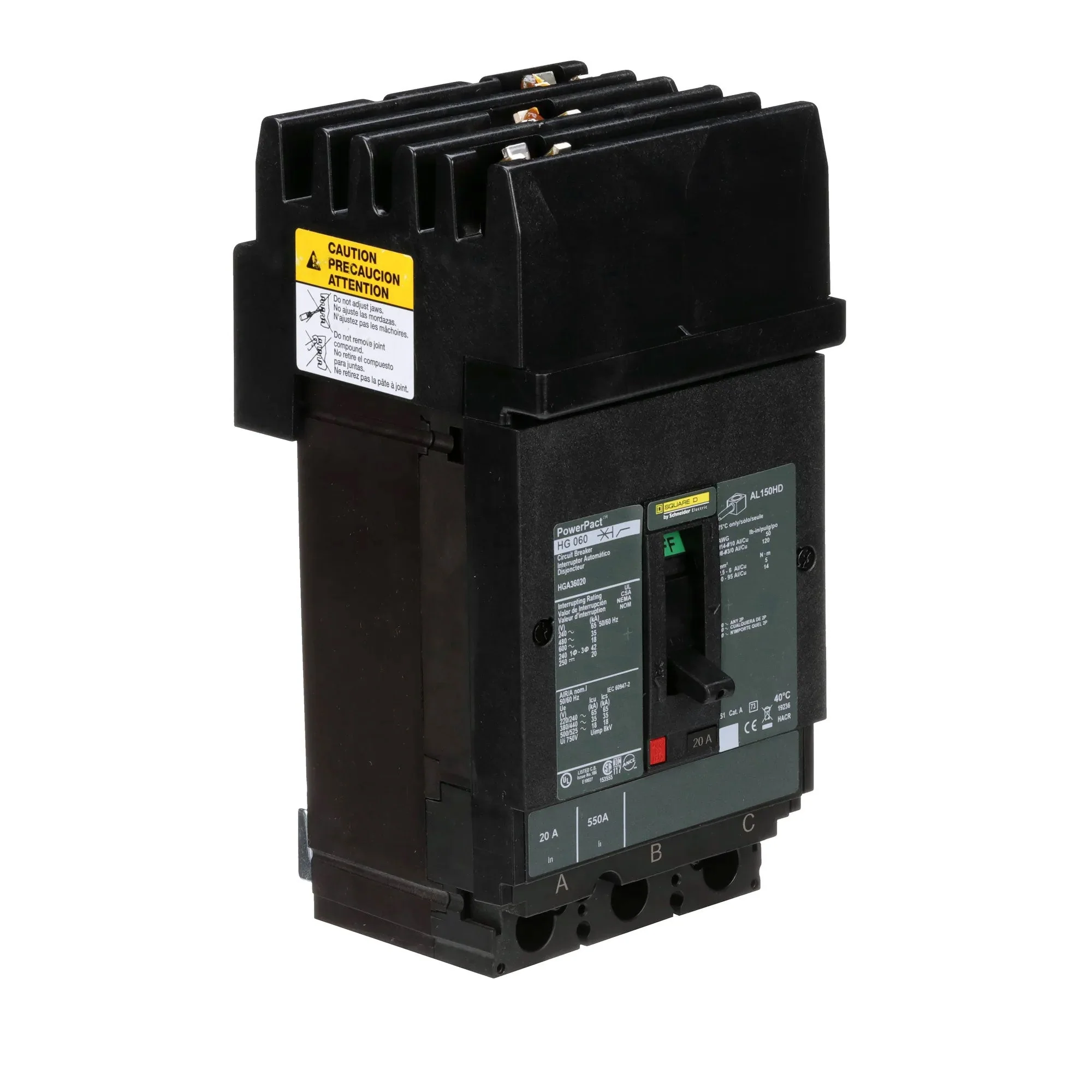 HGA36020 - Square D - Molded Case Circuit Breaker - Image 2