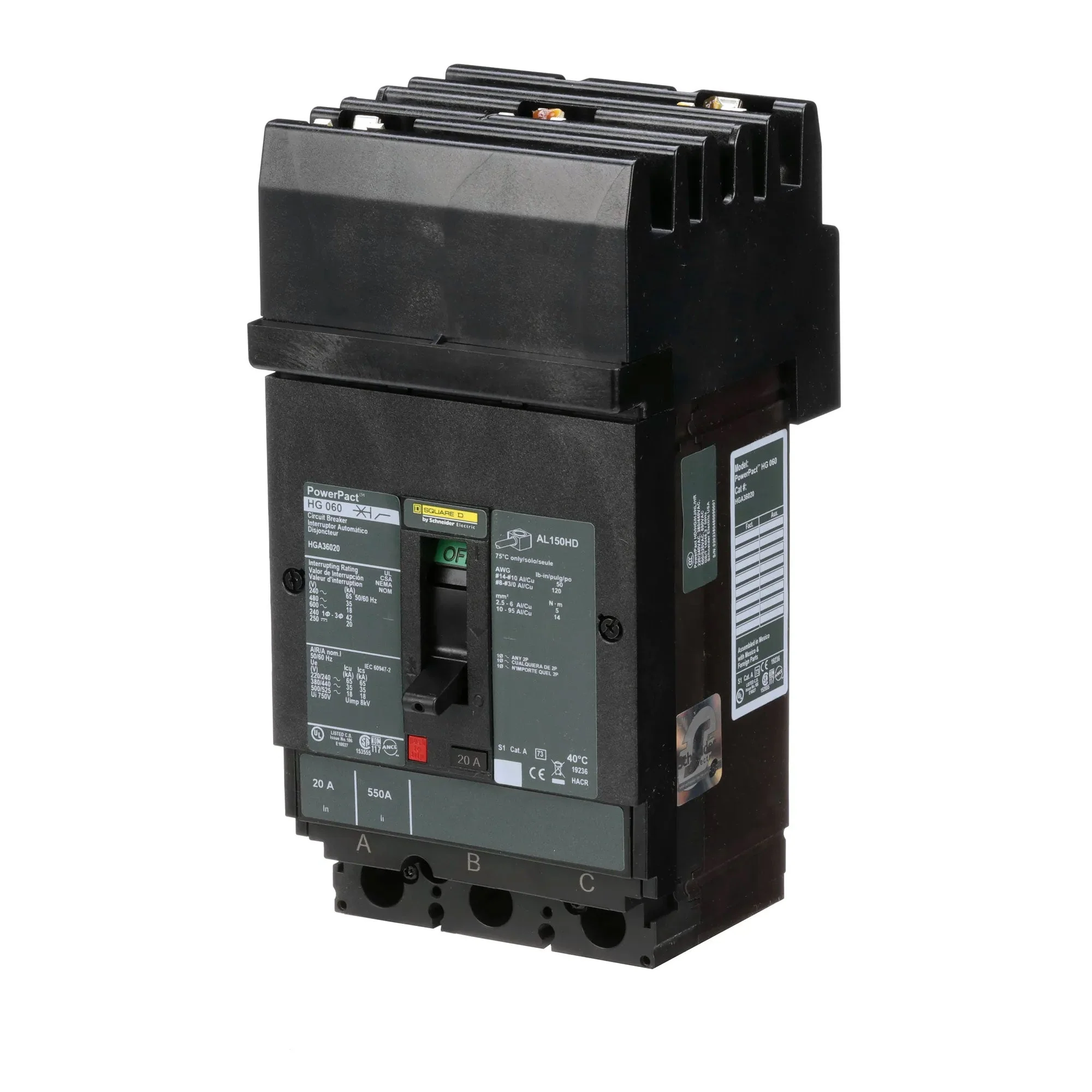HGA36020 - Square D - Molded Case Circuit Breaker - Image 3