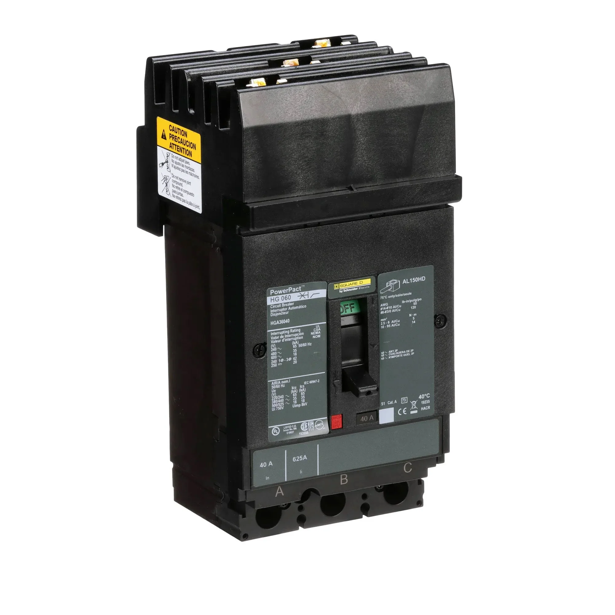 HGA36040 - Square D - Molded Case Circuit Breaker - Image 2