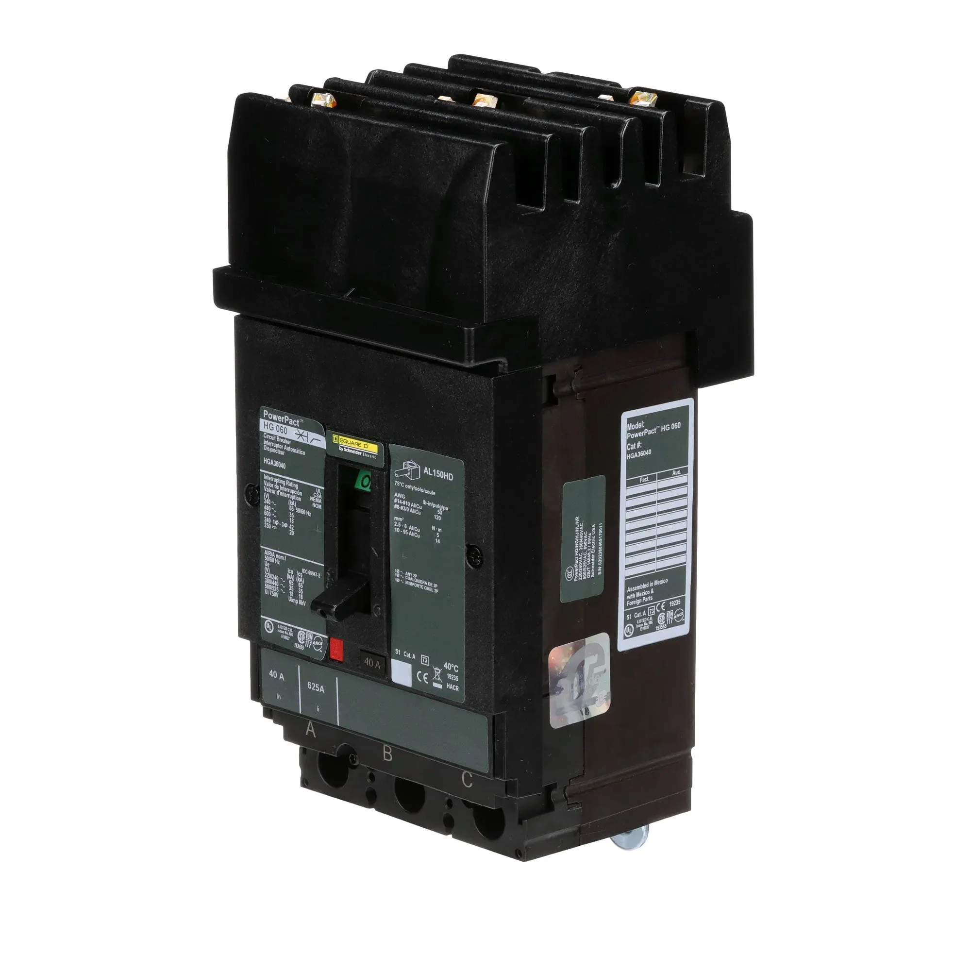 HGA36040 - Square D - Molded Case Circuit Breaker - Image 3
