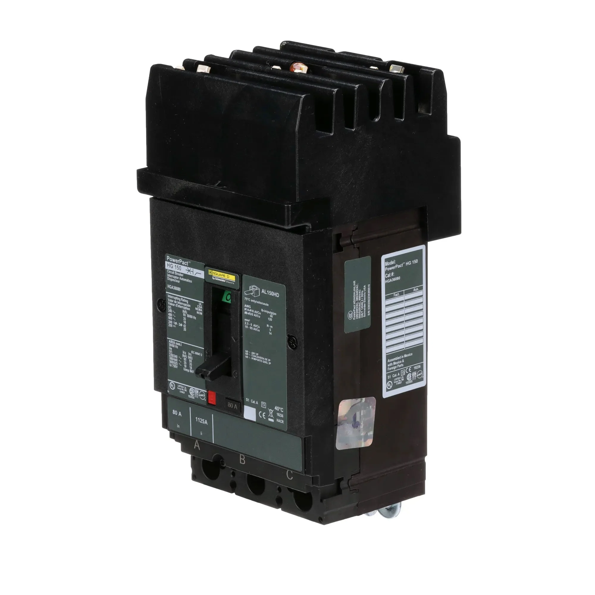 HGA36080 - Square D - Molded Case Circuit Breaker - Image 3