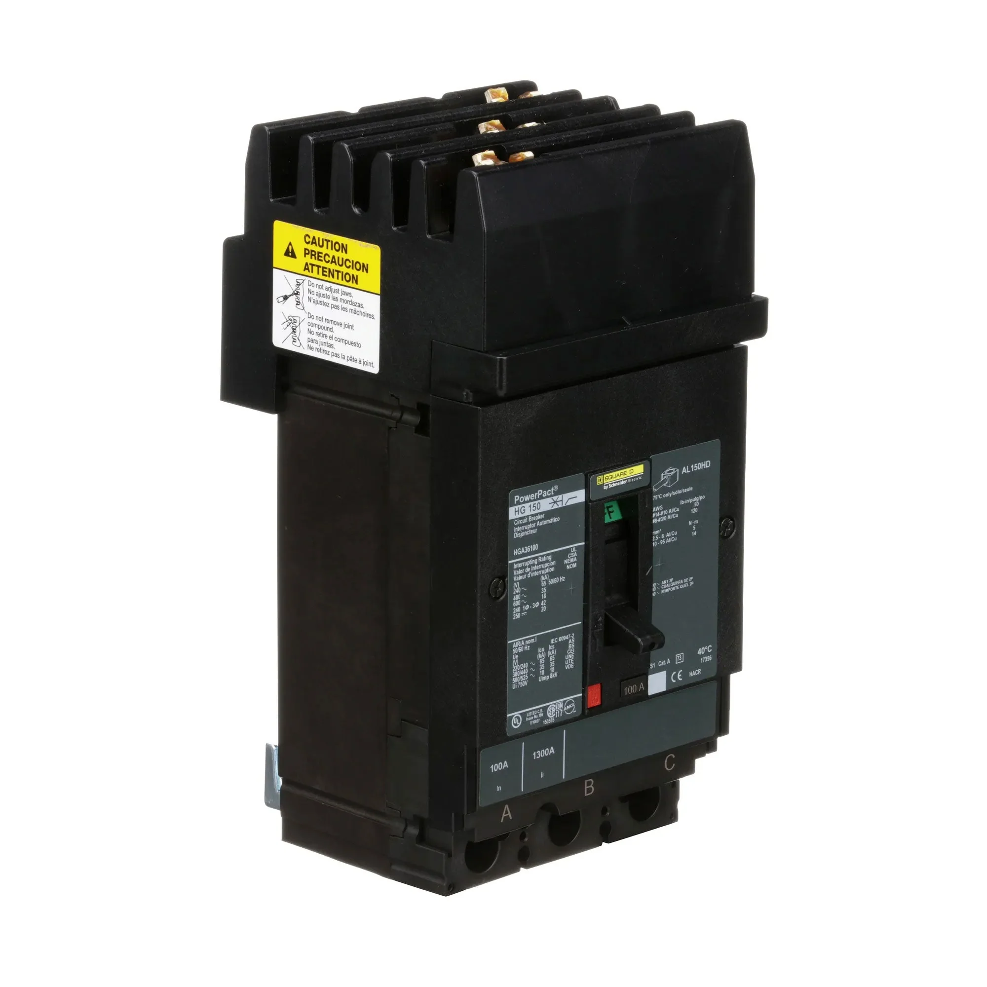 HGA36100 - Square D - Molded Case Circuit Breaker - Image 2