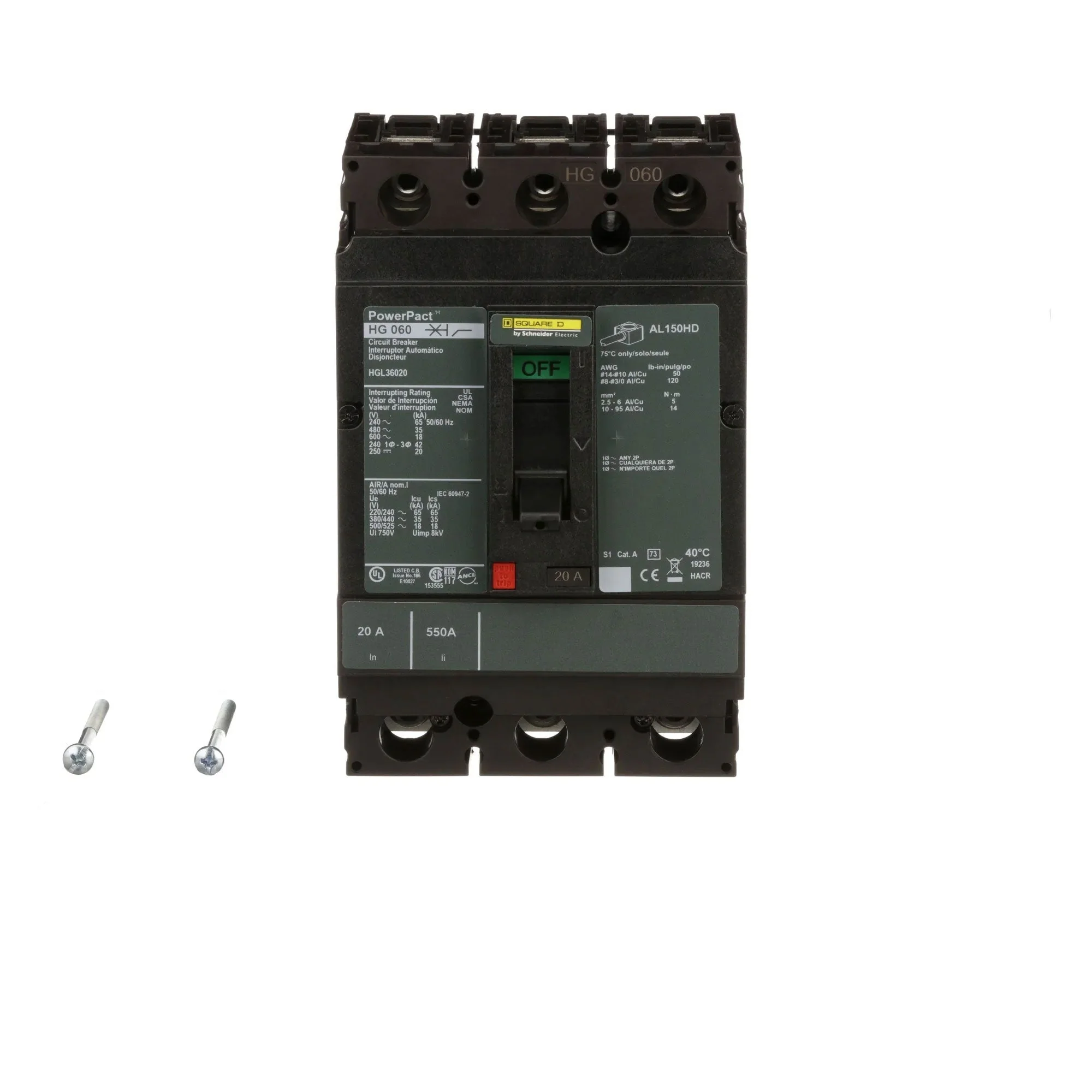 HGL36020 - Square D - Molded Case Circuit Breaker