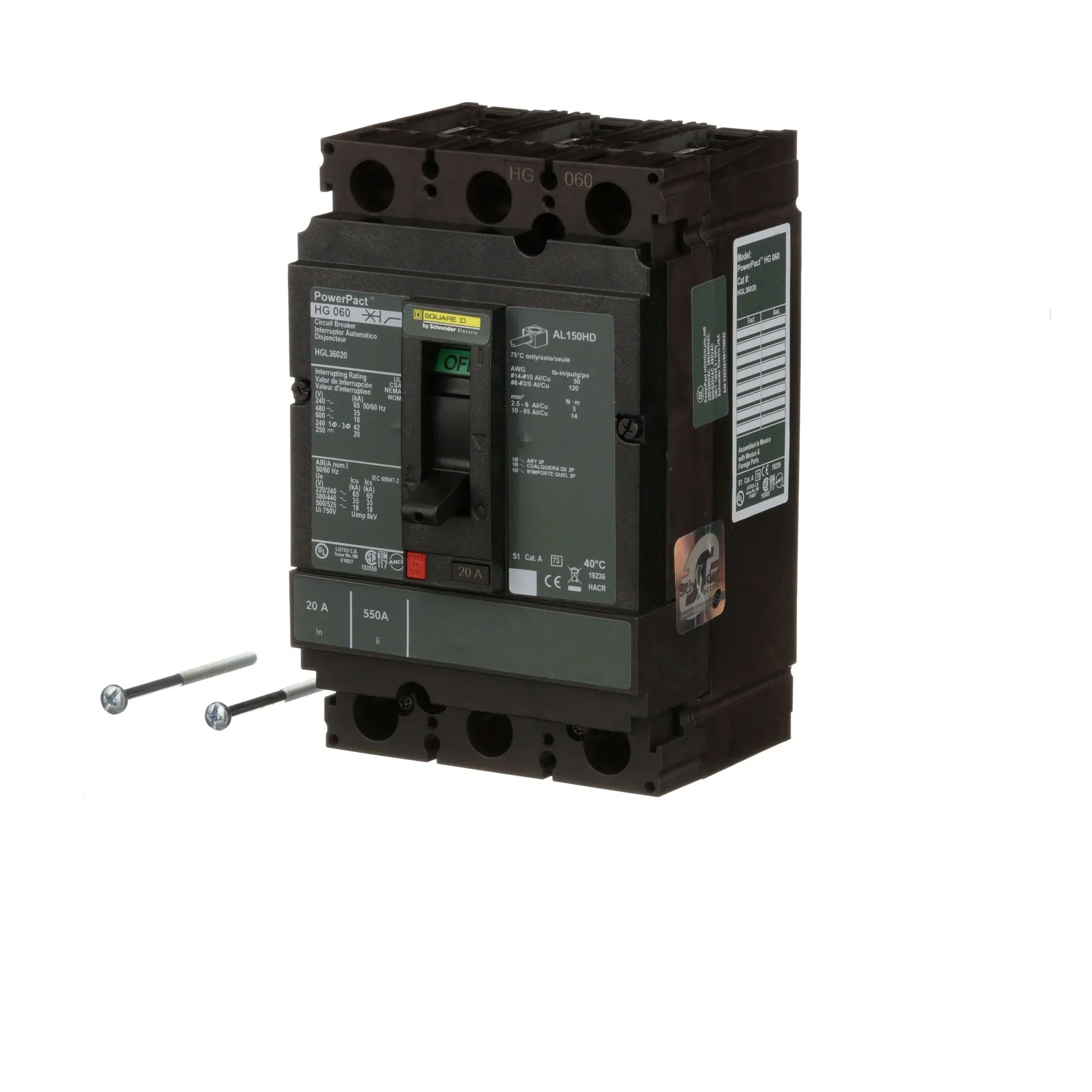 HGL36020 - Square D - Molded Case Circuit Breaker - Image 3