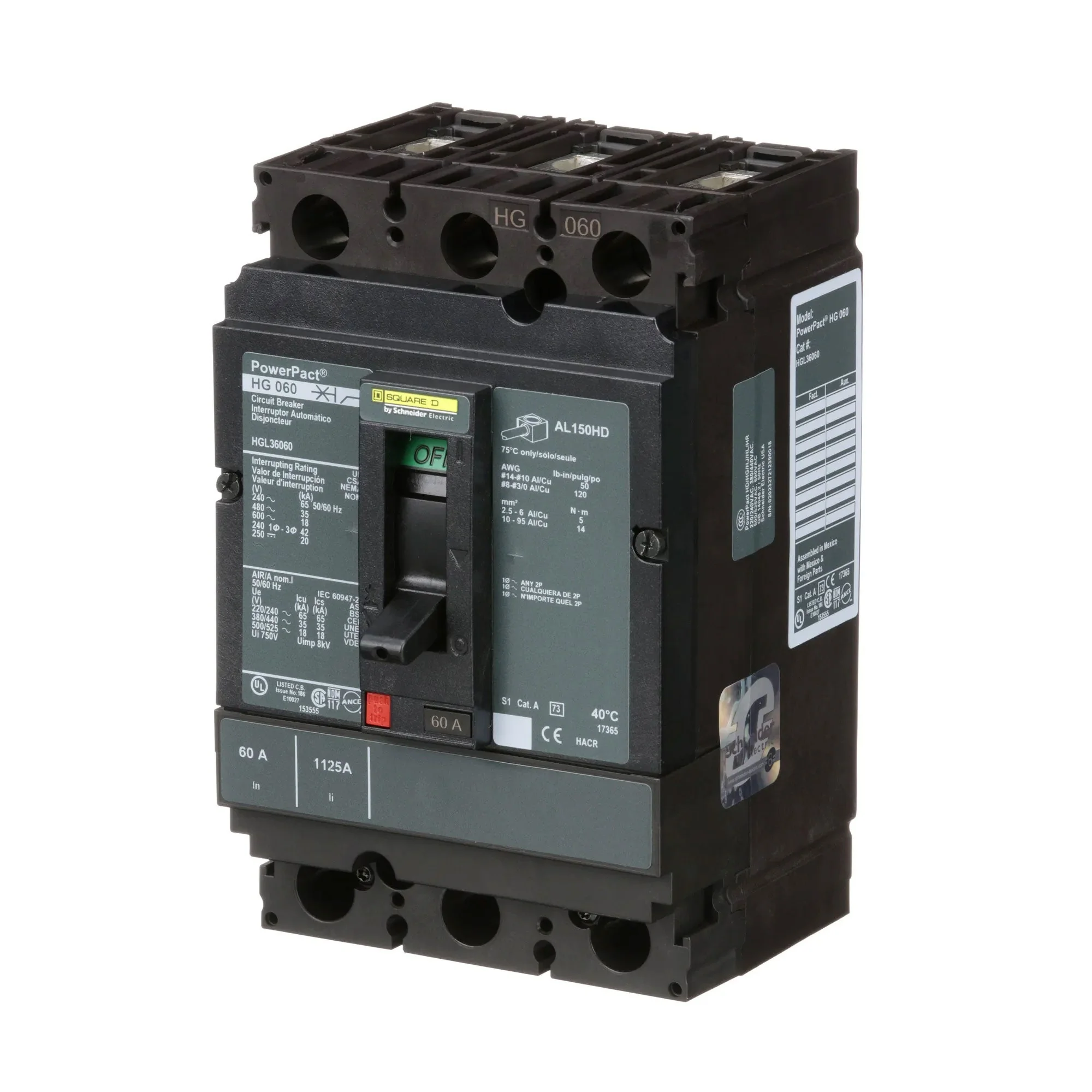 HGL36060 - Square D - Molded Case Circuit Breaker - Image 3