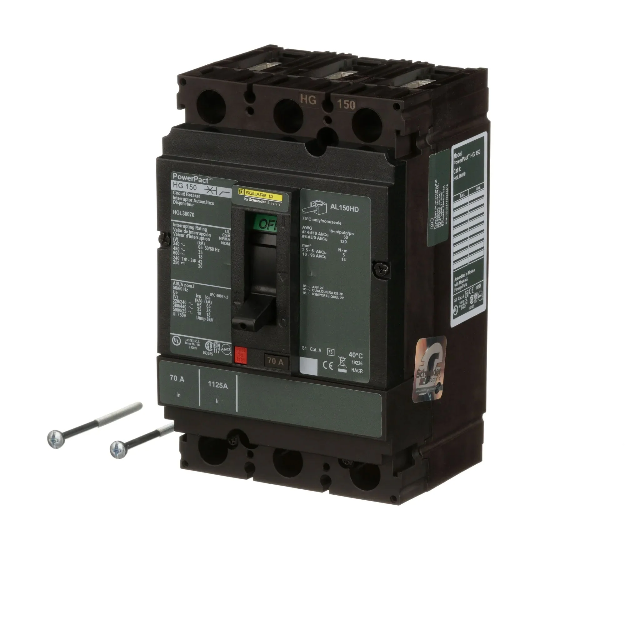 HGL36070 - Square D - Molded Case Circuit Breaker - Image 3