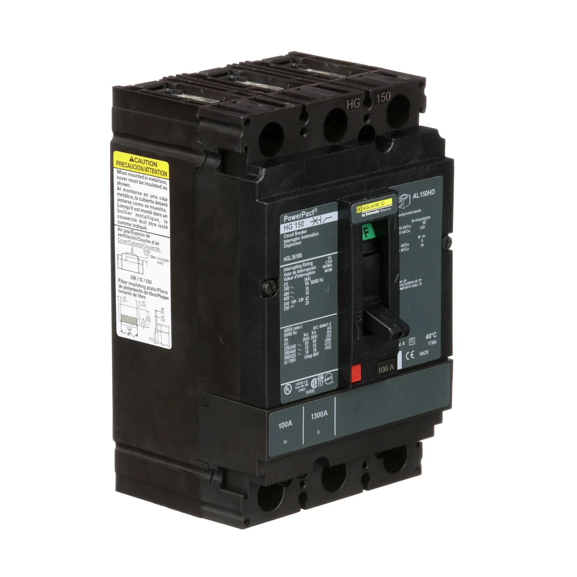 HGL36100 - Square D - Molded Case Circuit Breaker - Image 2