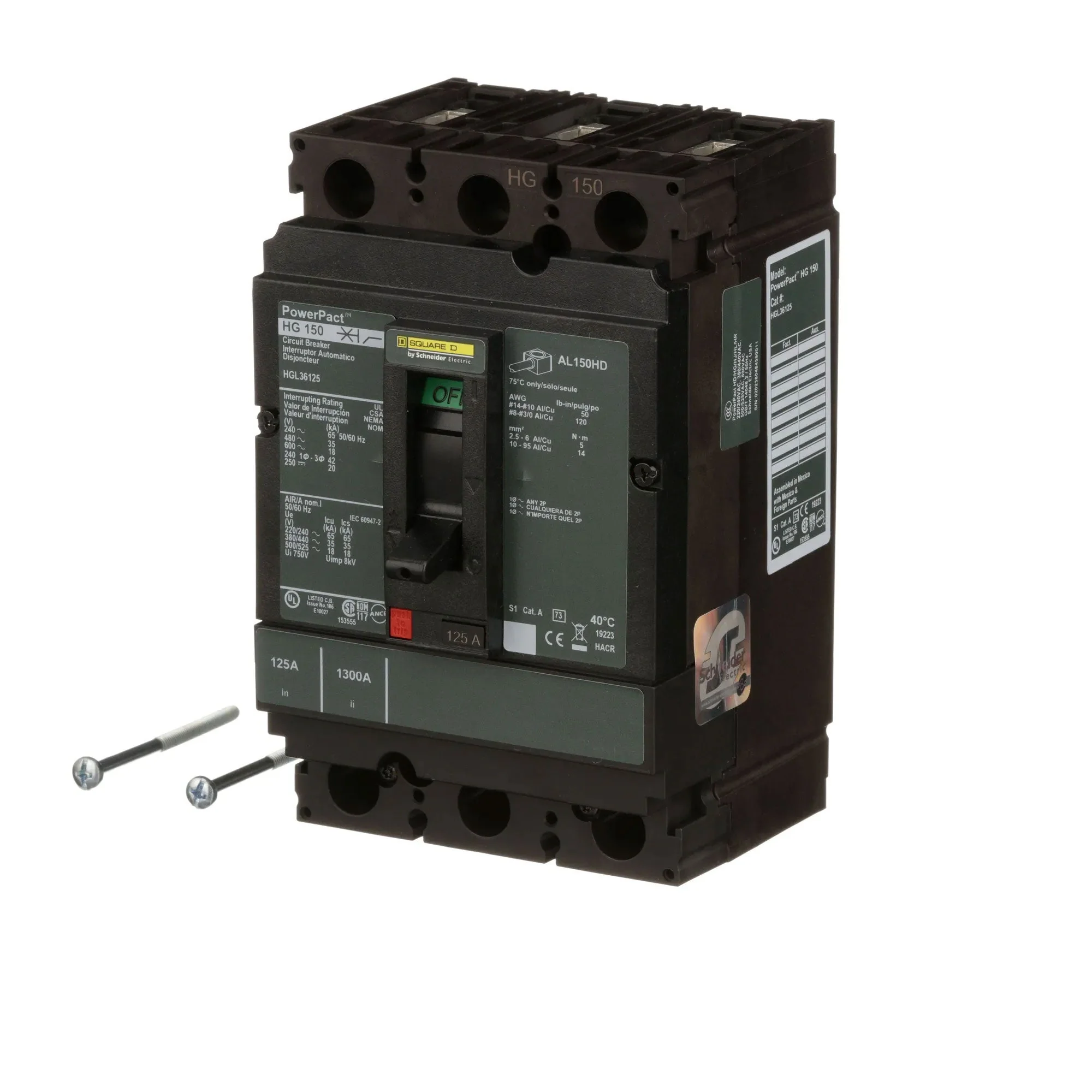 HGL36125 - Square D - Molded Case Circuit Breaker - Image 3