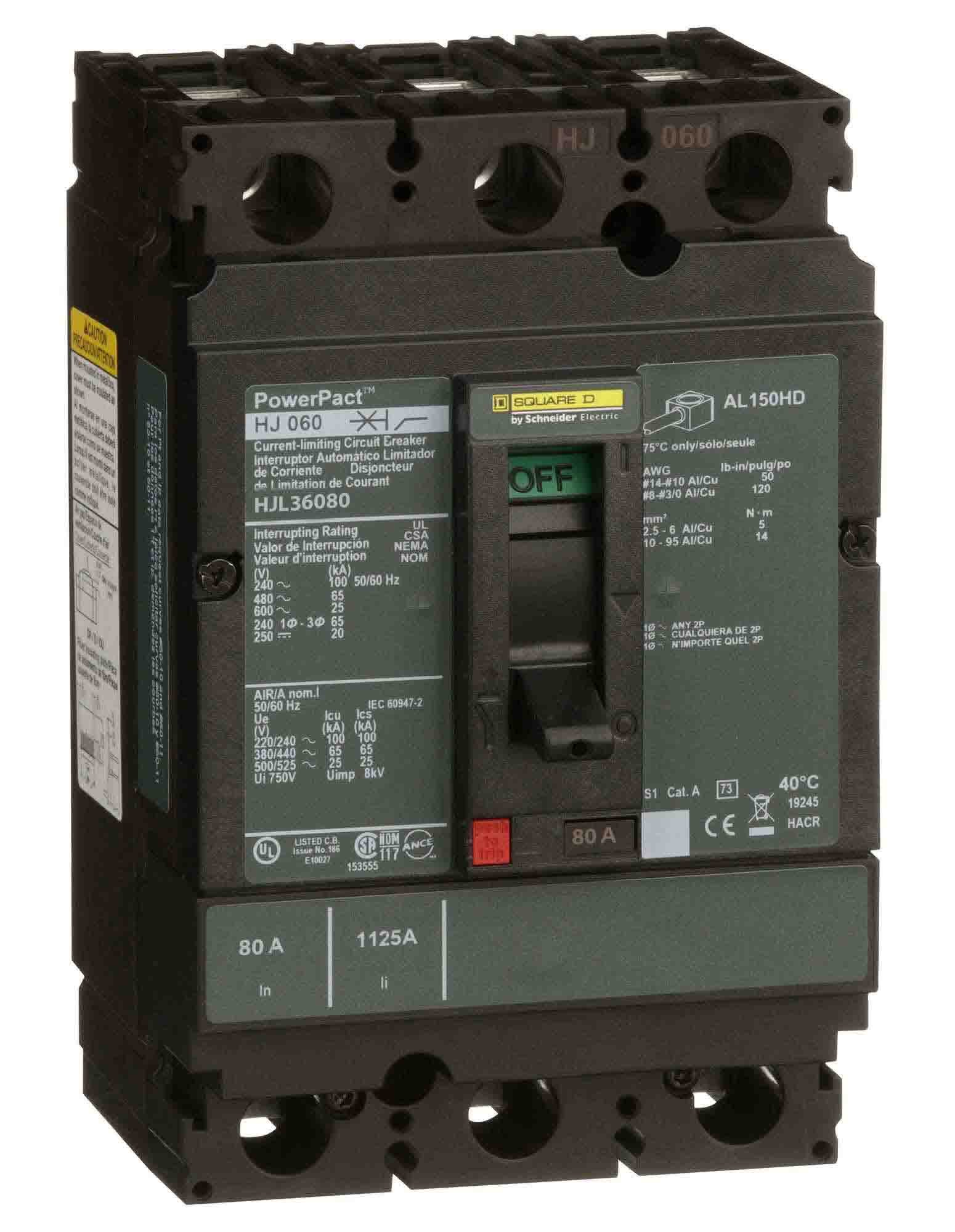 HJL36080 - Square D - Molded Case Circuit Breaker - Image 2