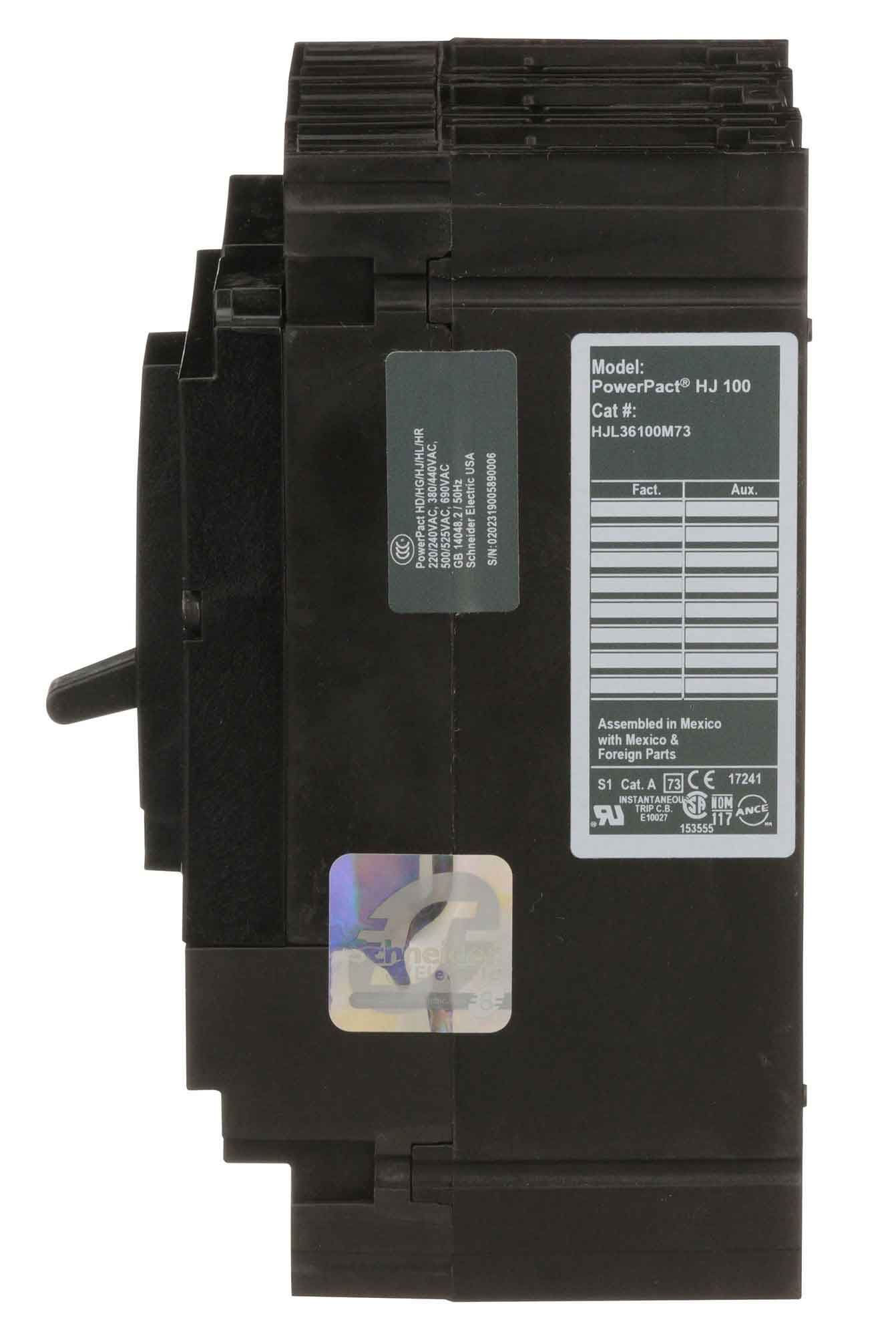 HJL36100M73 - Square D - Molded Case Circuit Breaker - Image 3