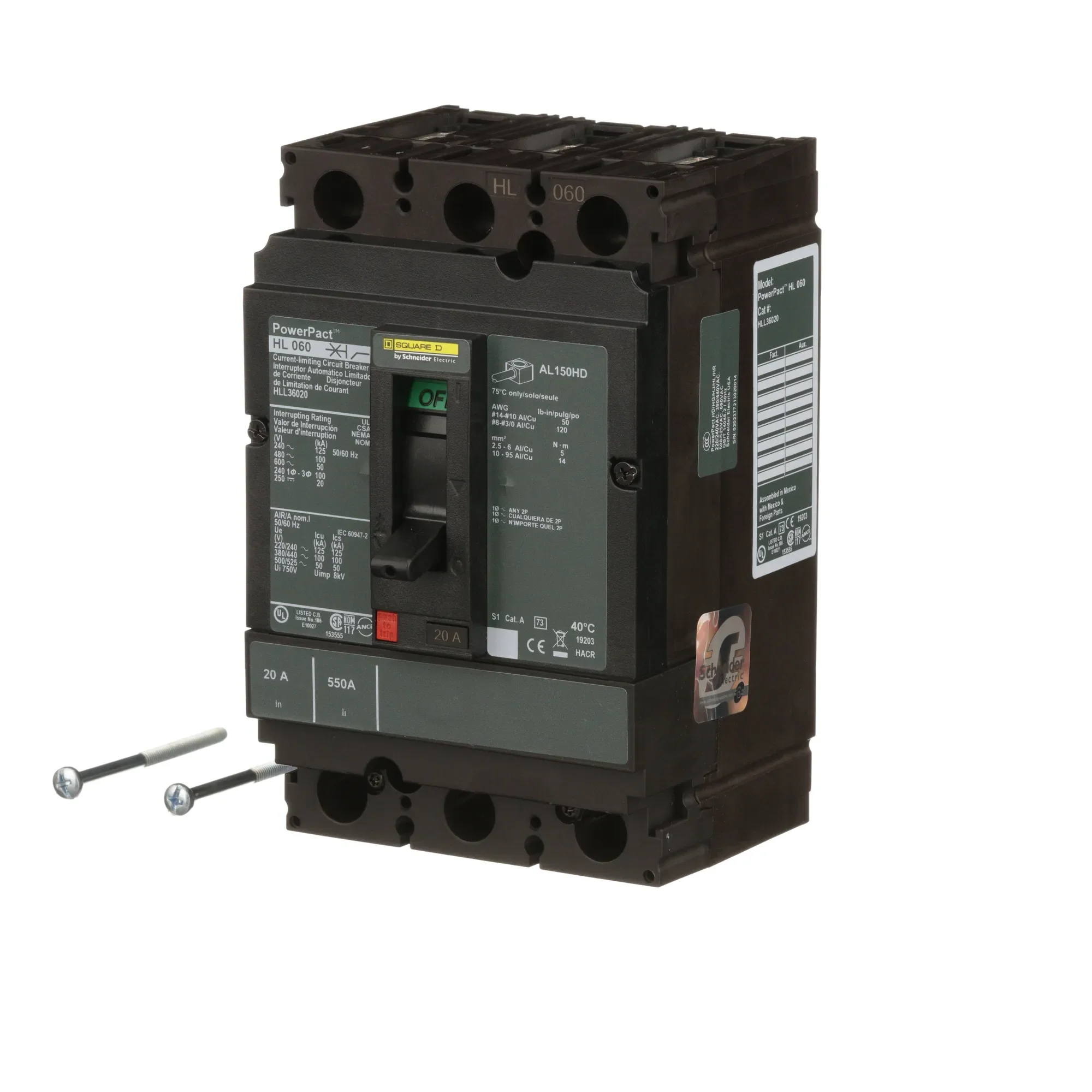 HLL36020 - Square D - Molded Case Circuit Breaker - Image 3