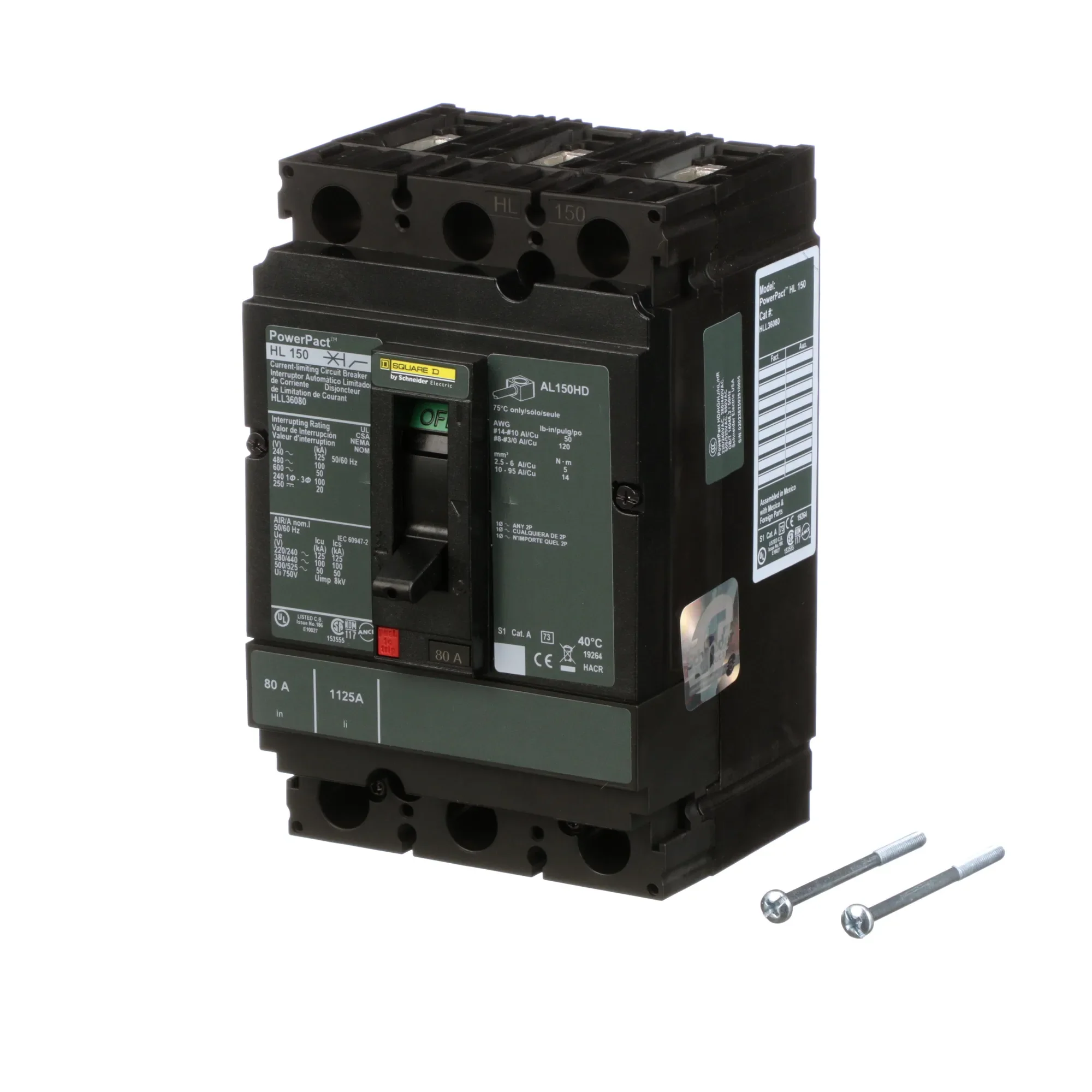 HLL36080 - Square D - Molded Case Circuit Breaker - Image 3