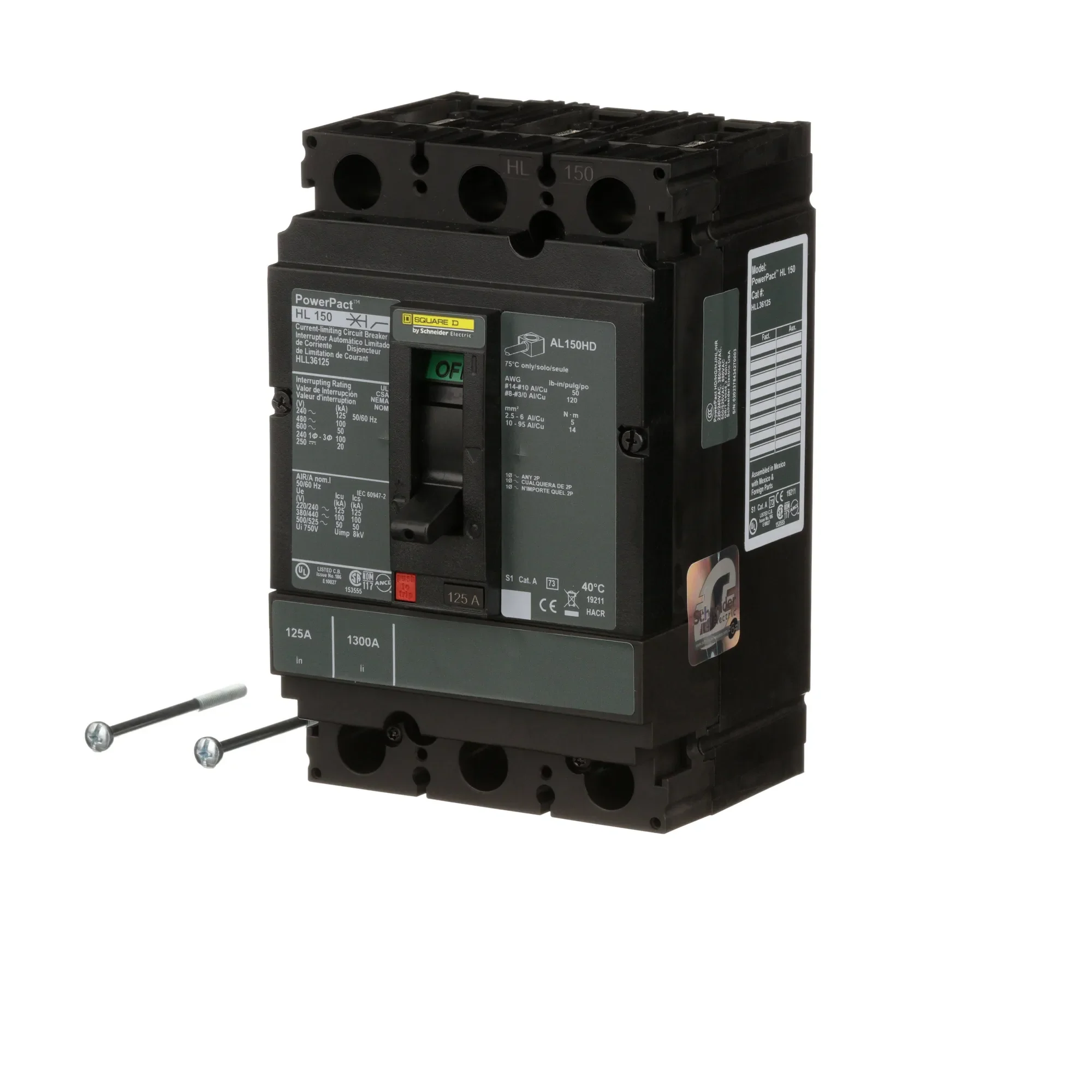 HLL36125 - Square D - Molded Case Circuit Breaker - Image 3