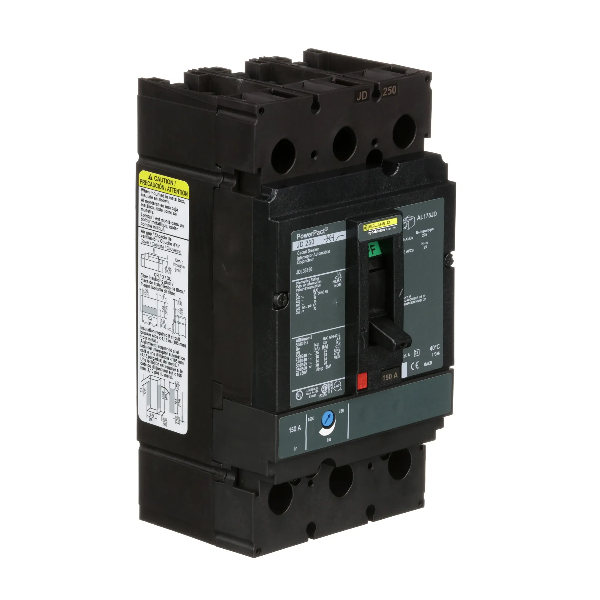JDL36150 - Square D - Molded Case Circuit Breaker - Image 2