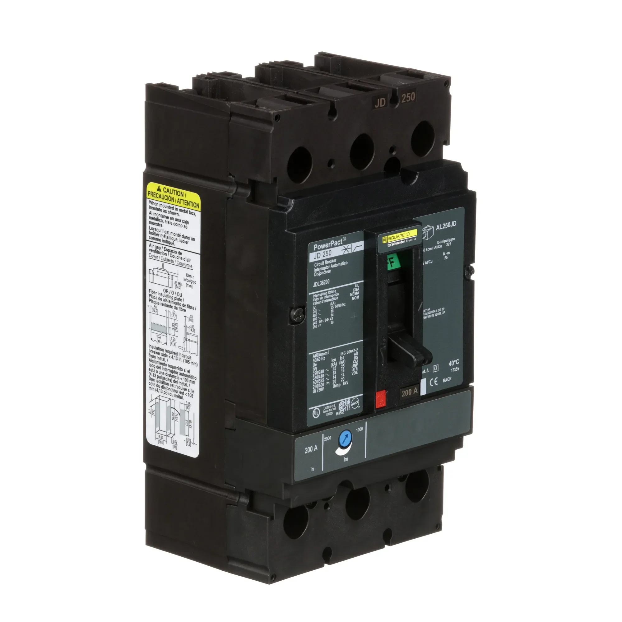 JDL36200 - Square D - Molded Case Circuit Breaker - Image 2