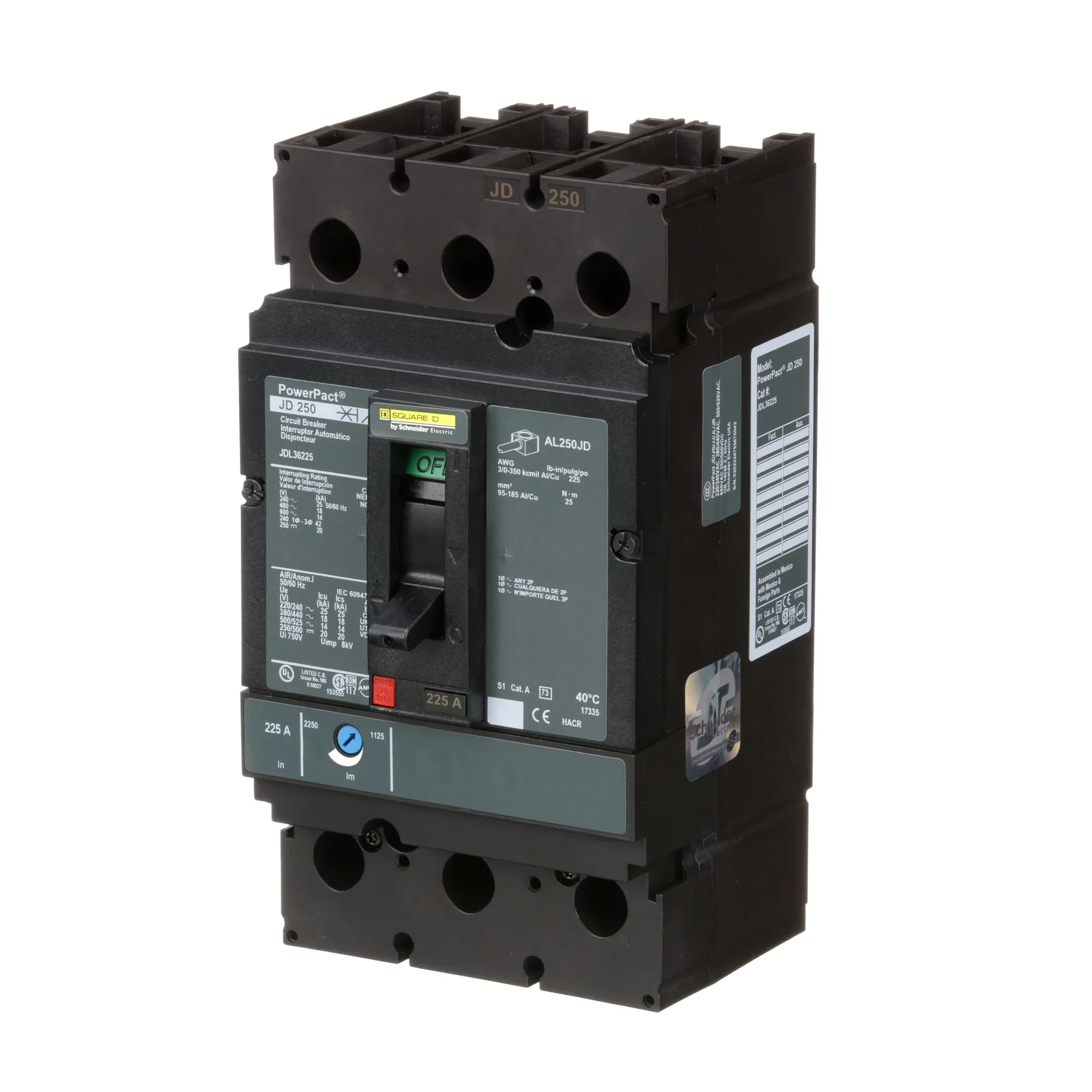 JDL36225 - Square D - Molded Case Circuit Breaker - Image 3