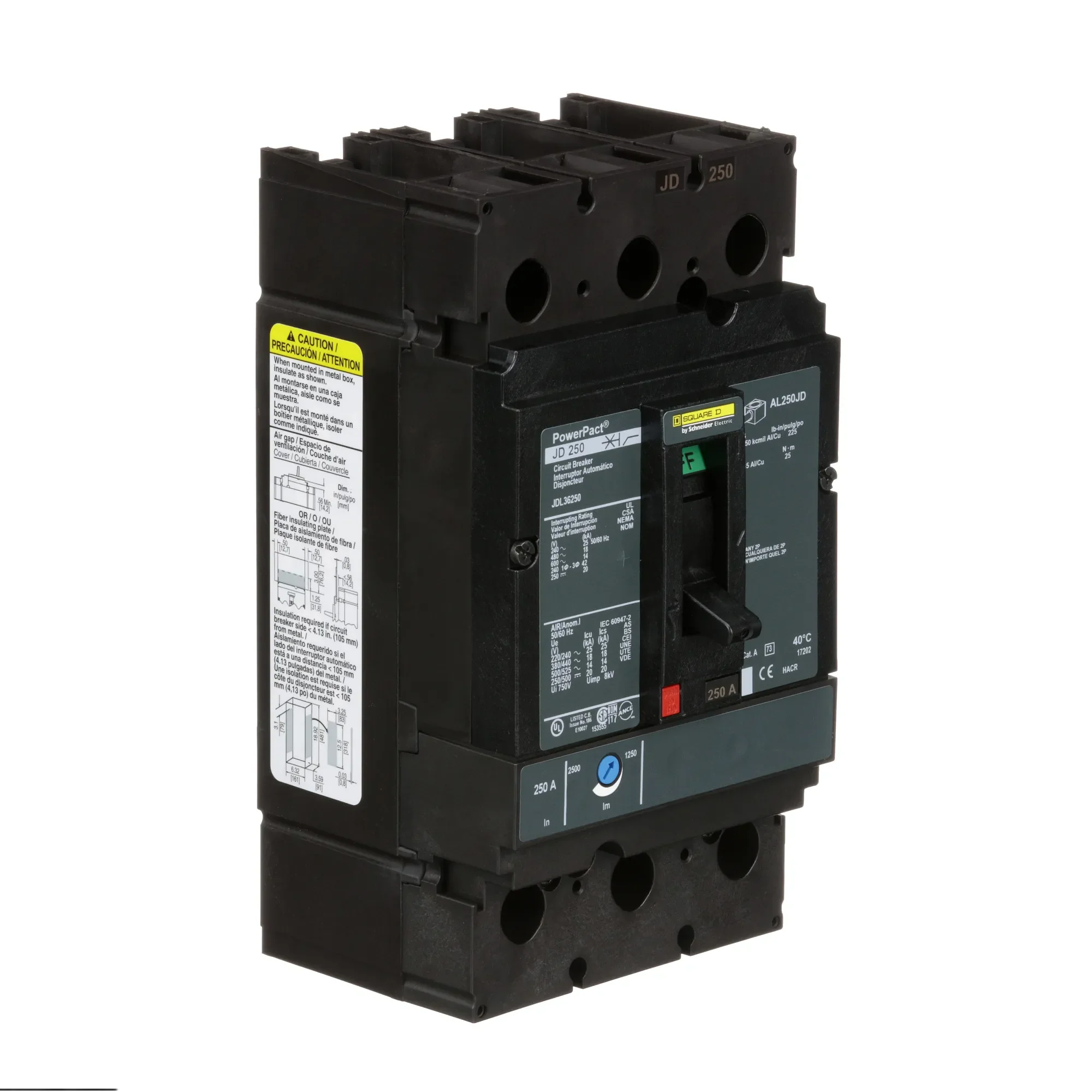 JDL36250 - Square D - Molded Case Circuit Breaker - Image 2