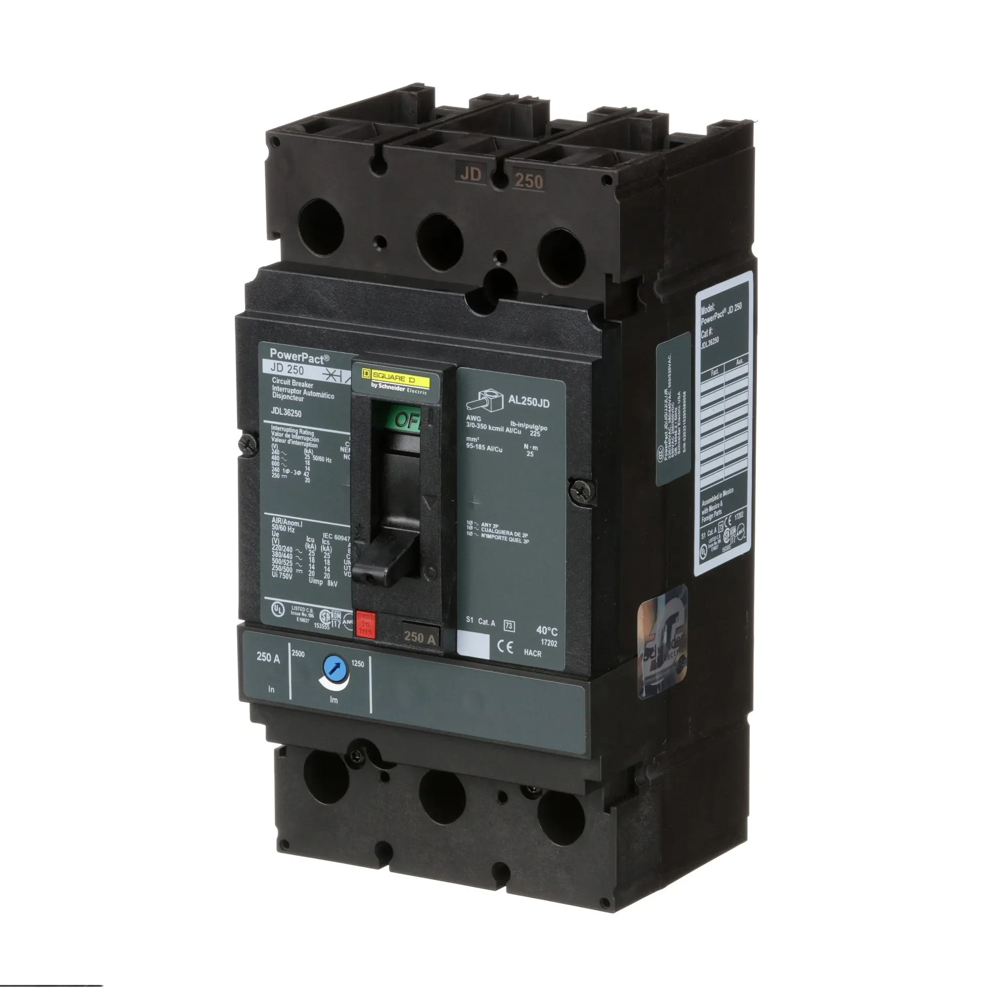 JDL36250 - Square D - Molded Case Circuit Breaker - Image 3