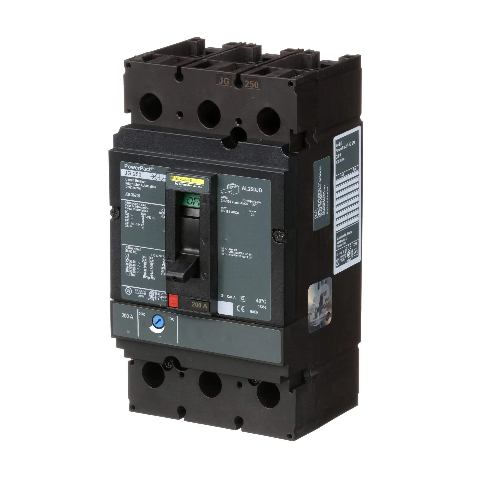 JGL36200 - Square D - Molded Case Circuit Breaker - Image 3