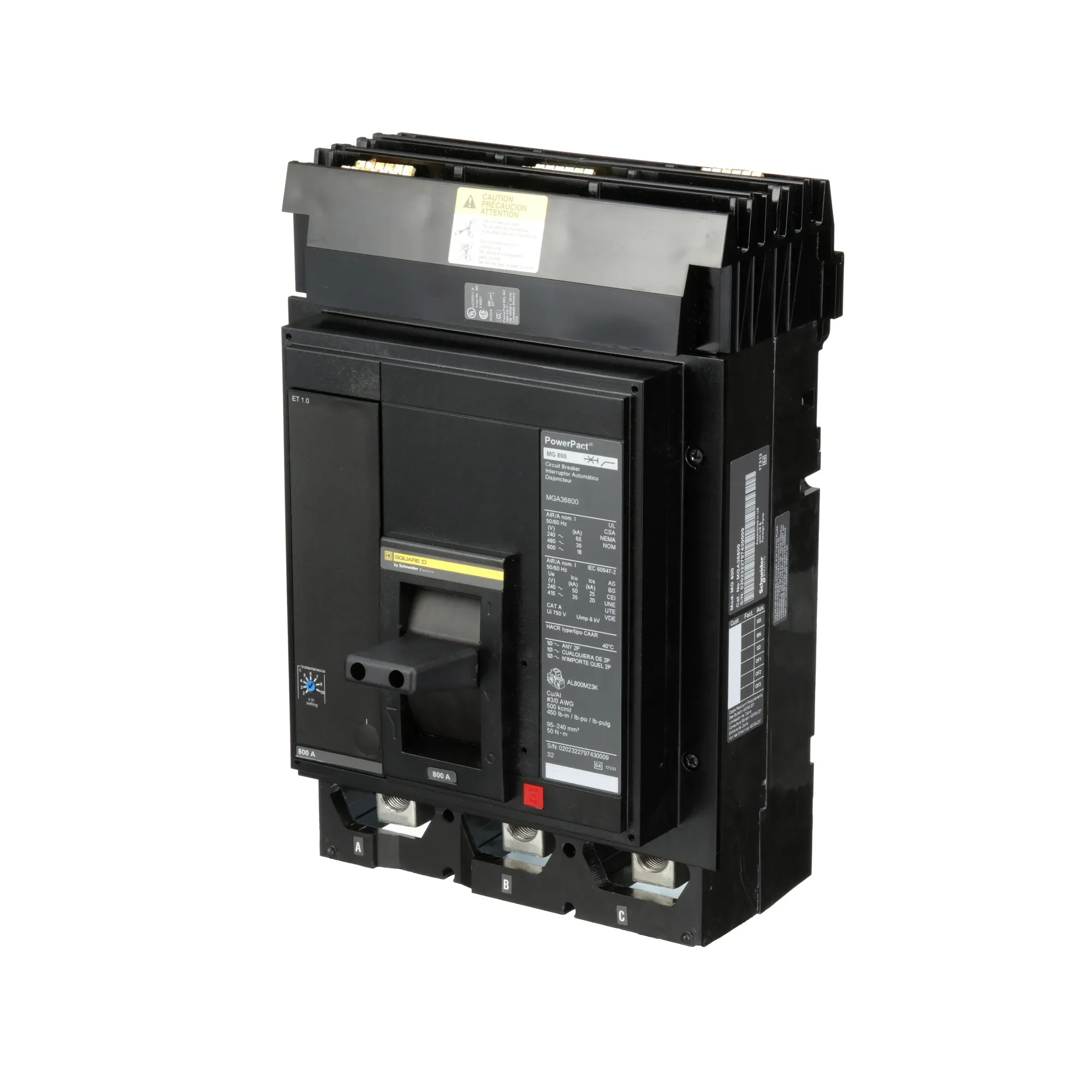 MGA36800 - Square D - Molded Case Circuit Breaker - Image 3