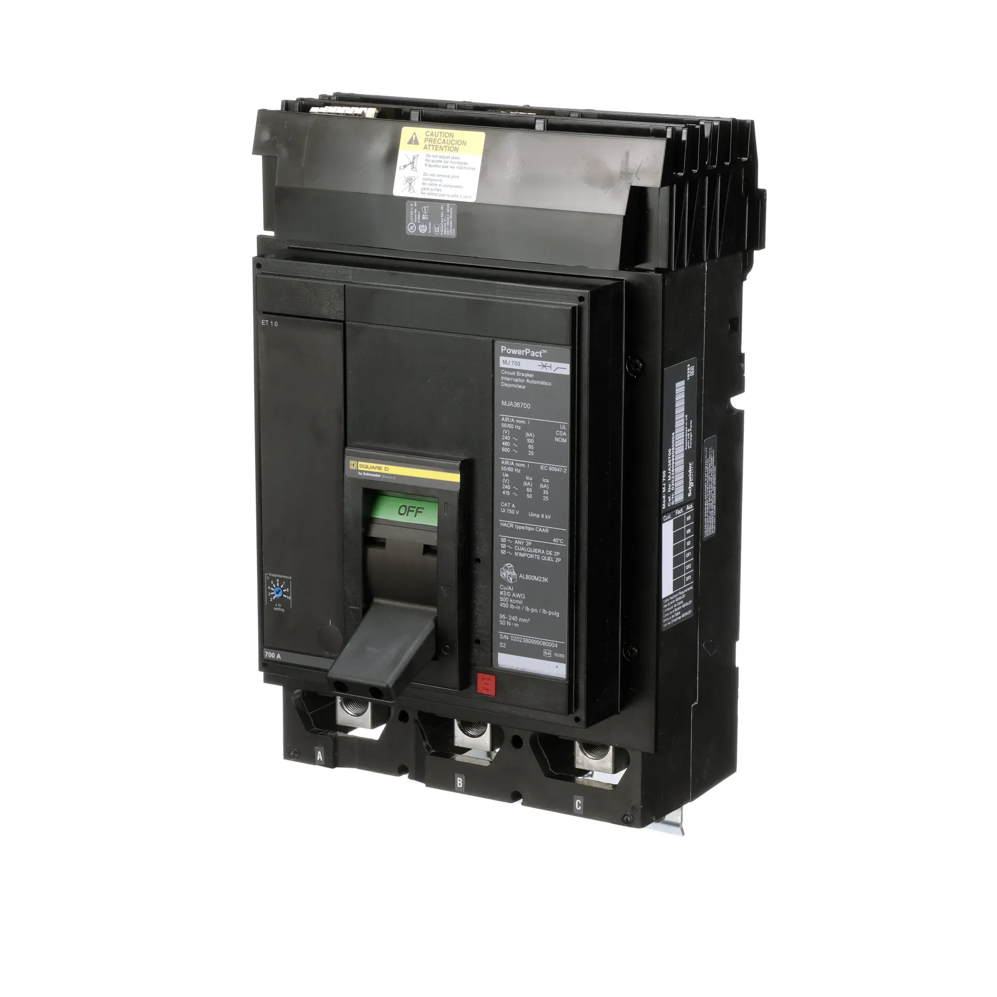MJA36700 - Square D - Molded Case Circuit Breaker - Image 3