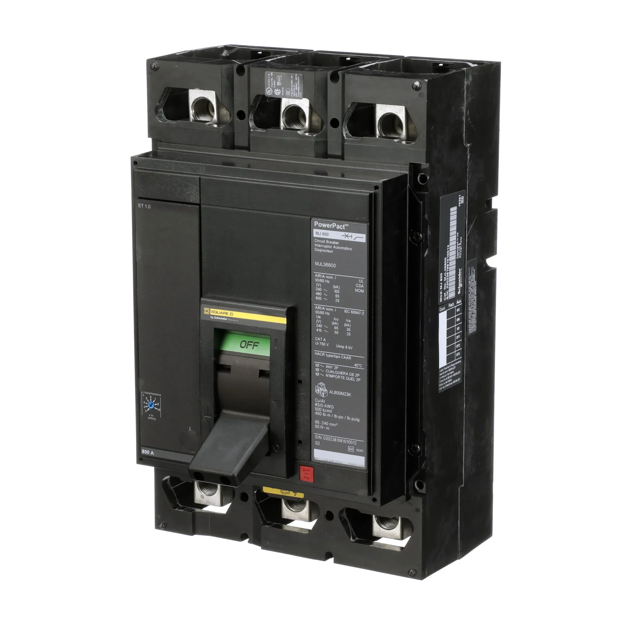 MJL36800 - Square D - Molded Case Circuit Breaker - Image 3