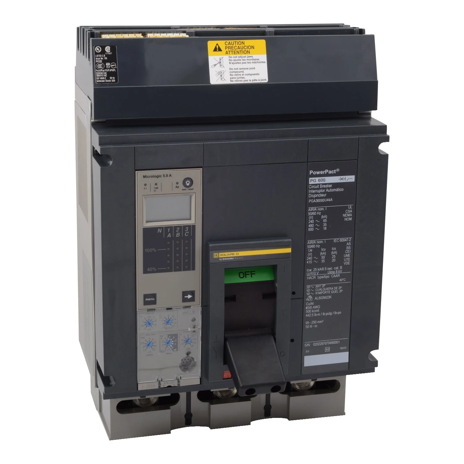 PGA36060U44A - Square D - Molded Case Circuit Breaker