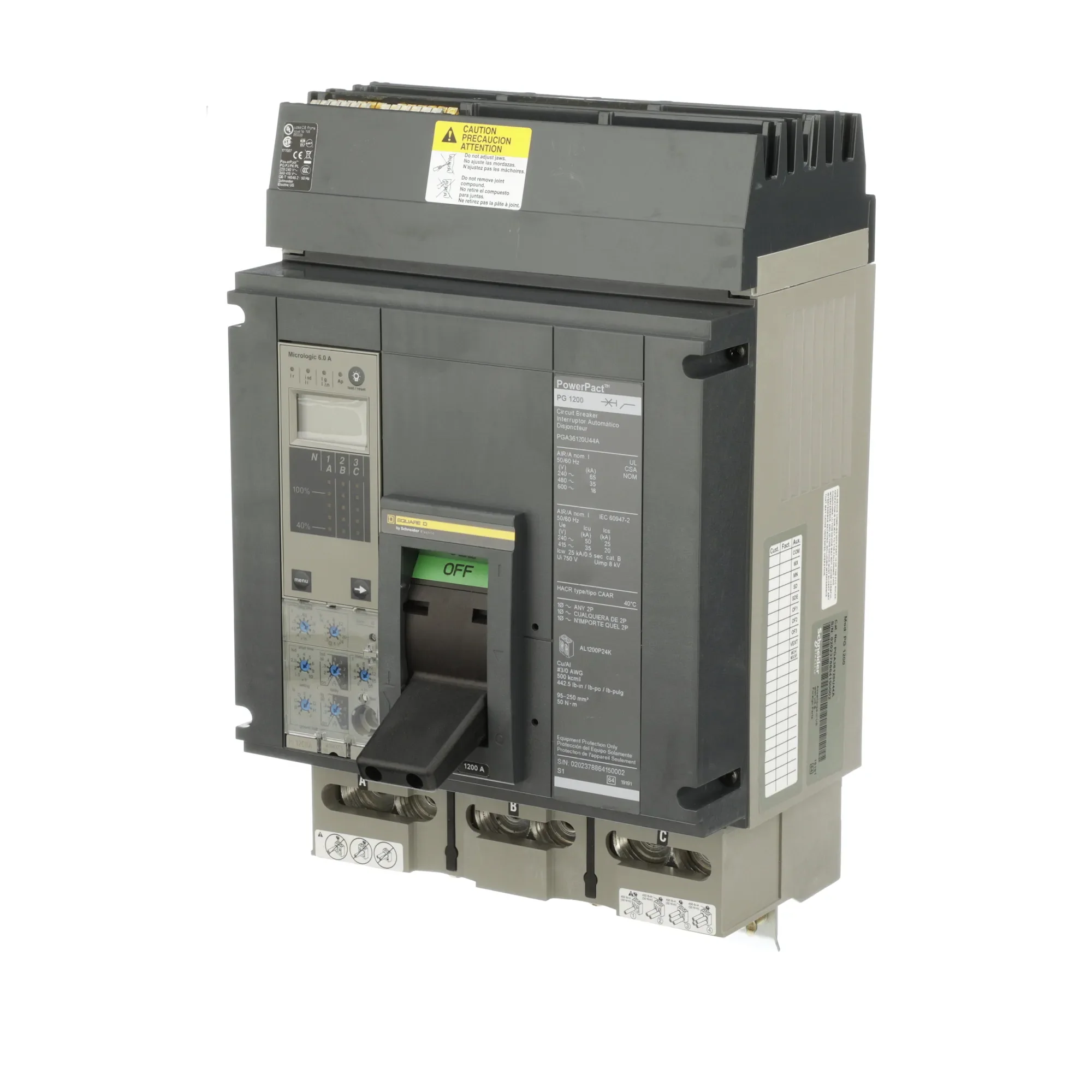 PGA36120U44A - Square D - Molded Case Circuit Breaker - Image 3