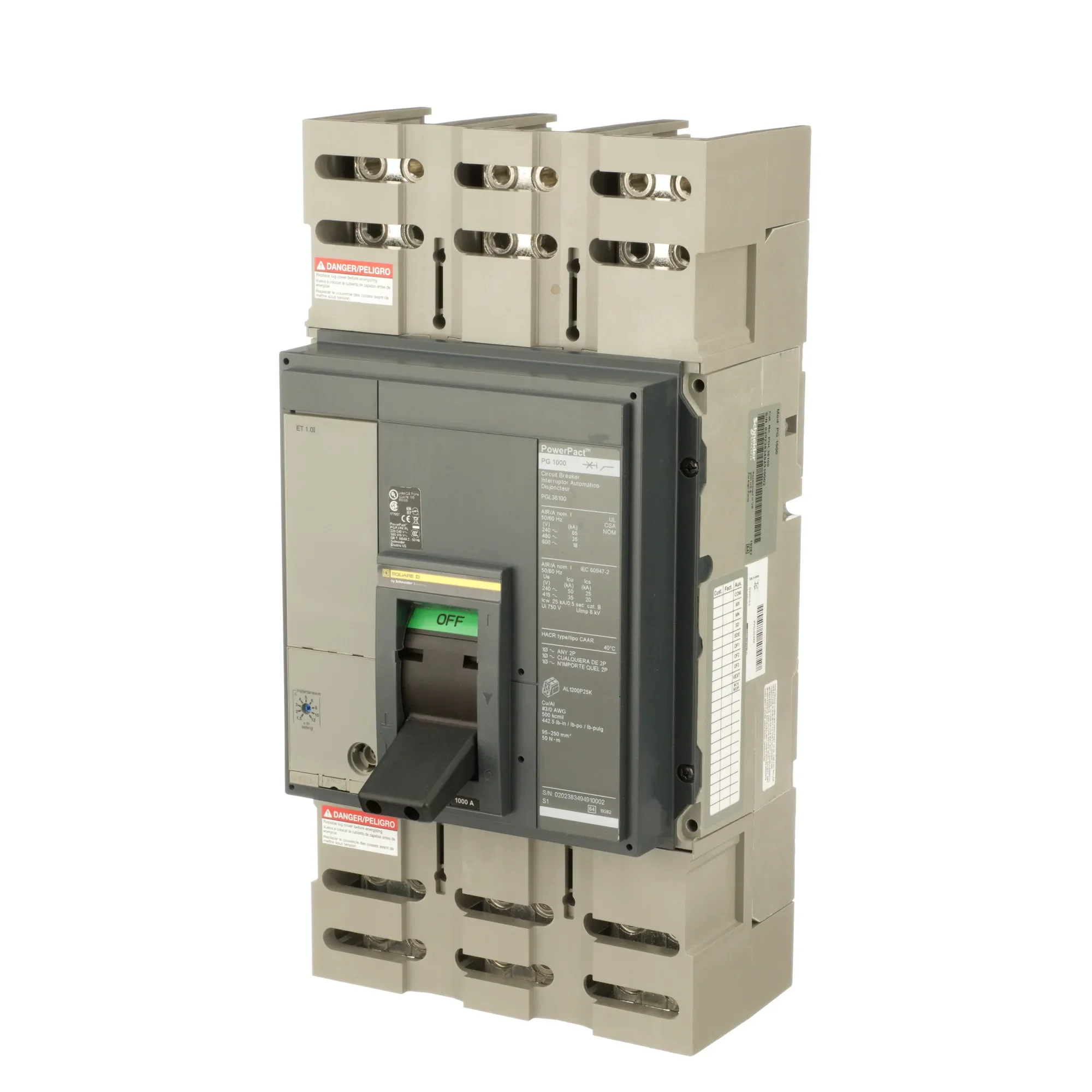 PGL36100 - Square D - Molded Case Circuit Breaker - Image 3