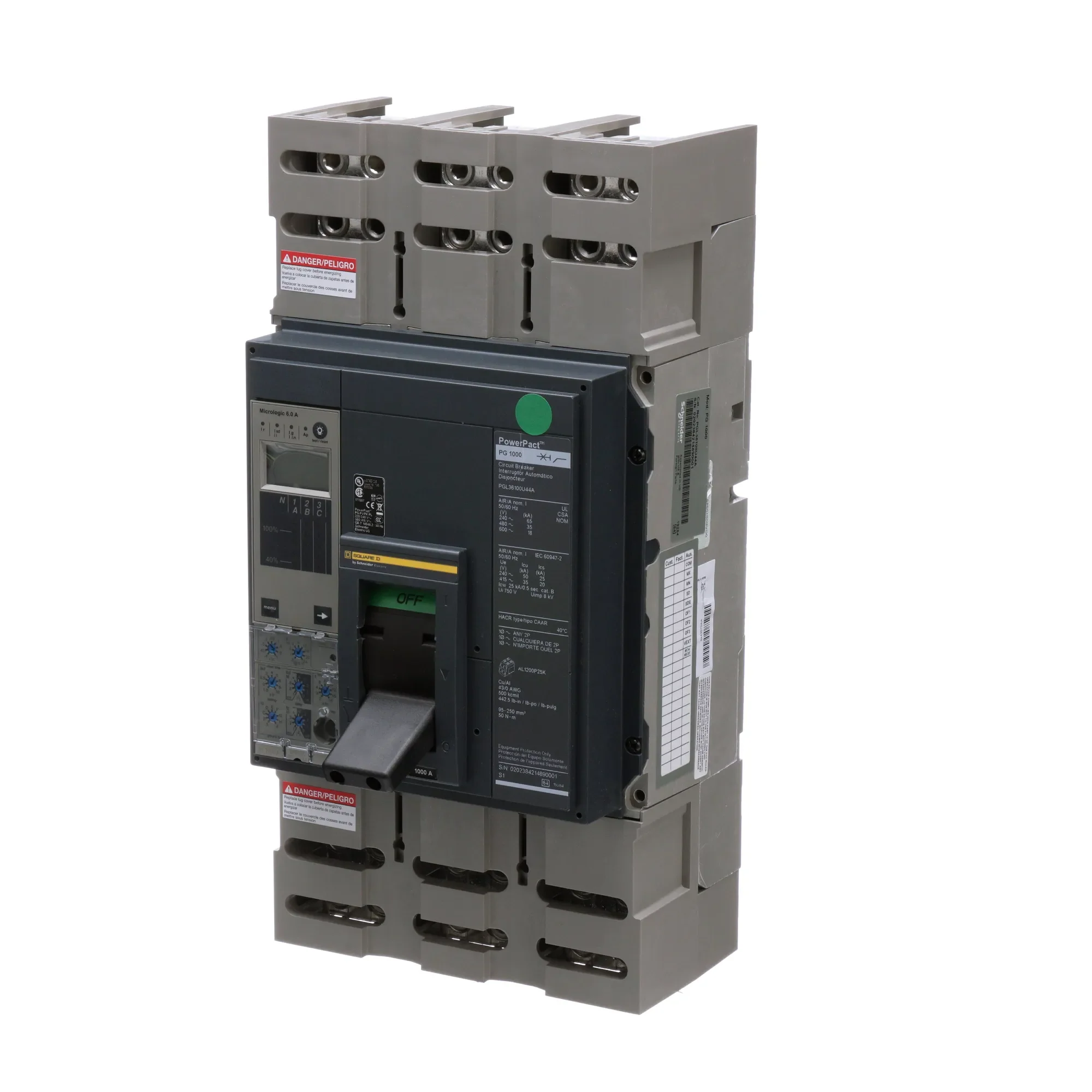 PGL36100U44A - Square D - Molded Case Circuit Breaker - Image 3