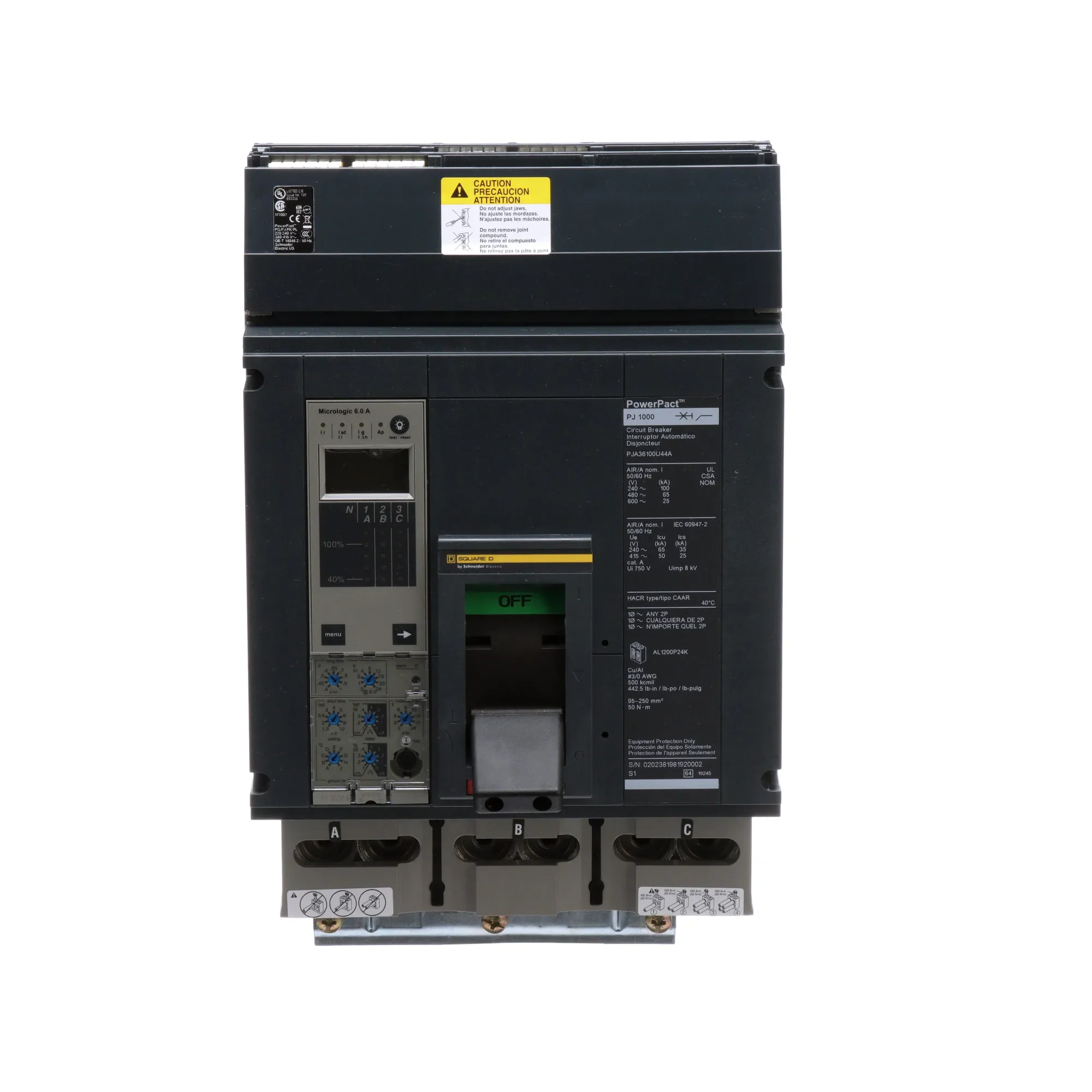 PJA36100U44A - Square D - Molded Case Circuit Breaker