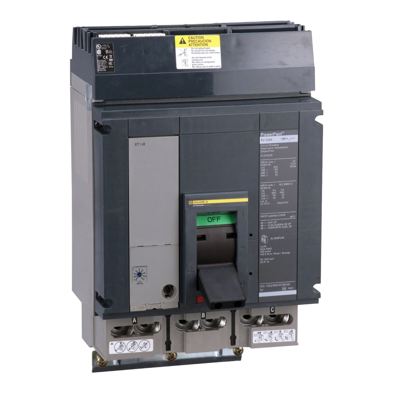 PLA34120 - Square D - Molded Case Circuit Breaker