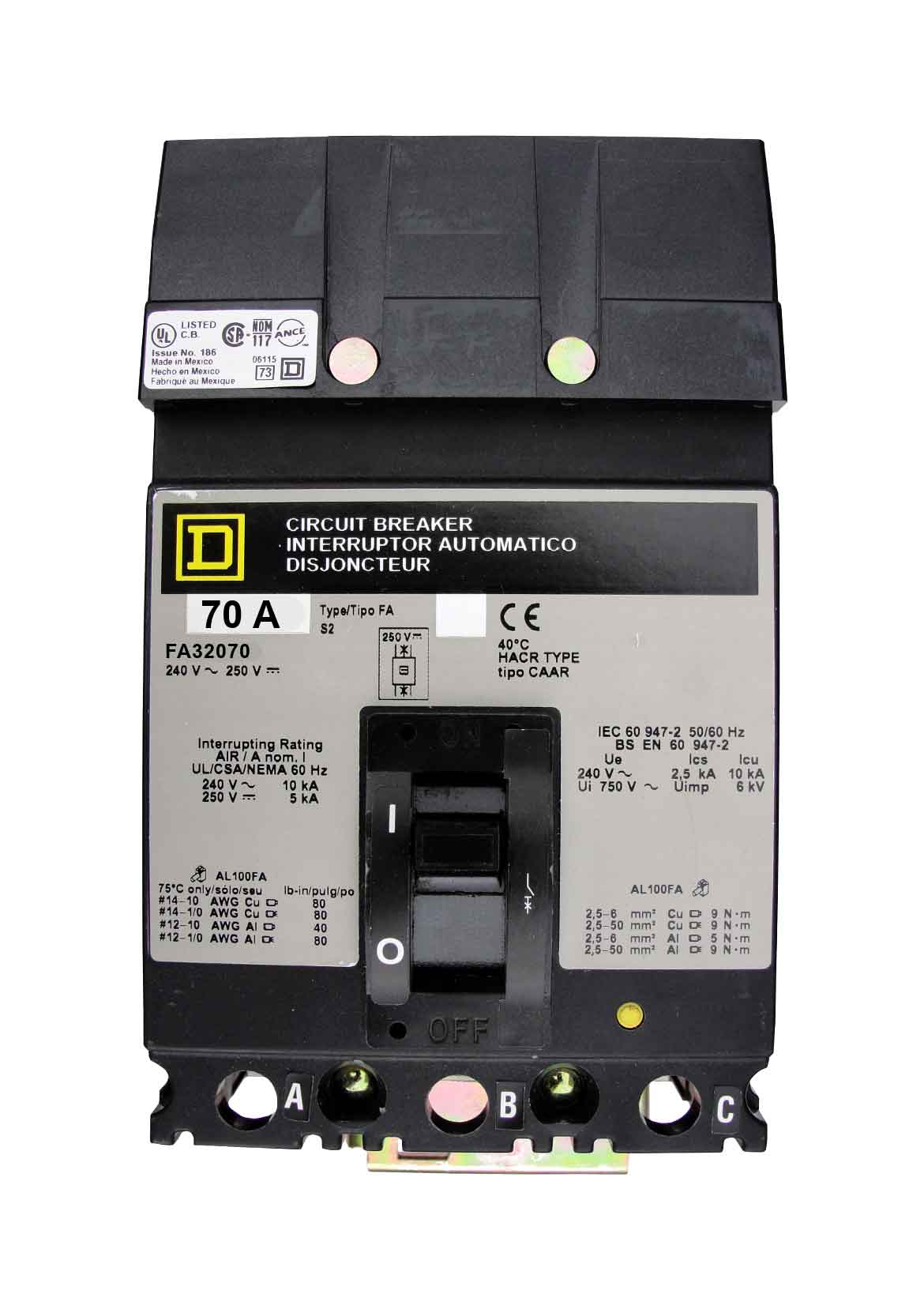 FA32070 - Square D - Molded Case Circuit Breakers