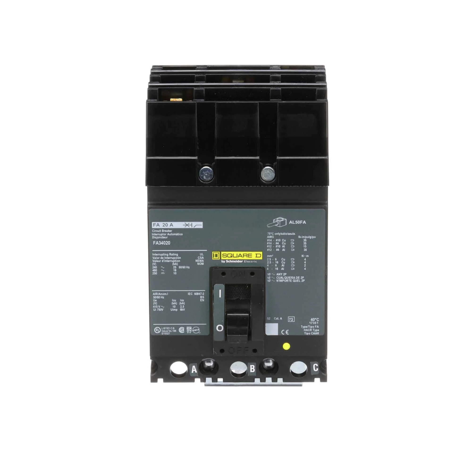 FA34020 - Square D - Molded Case Circuit Breakers