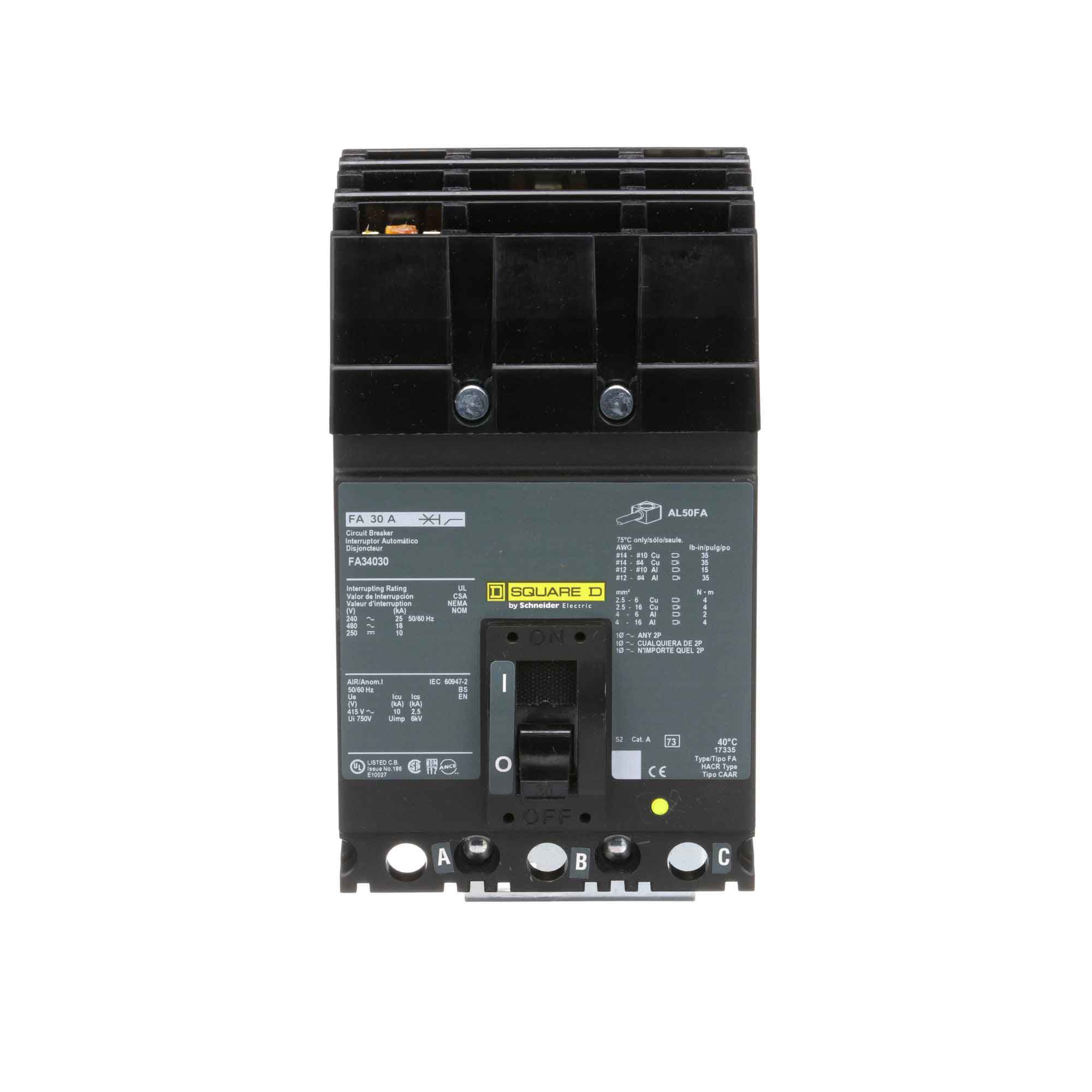 FA34030 - Square D - Molded Case
Circuit Breakers