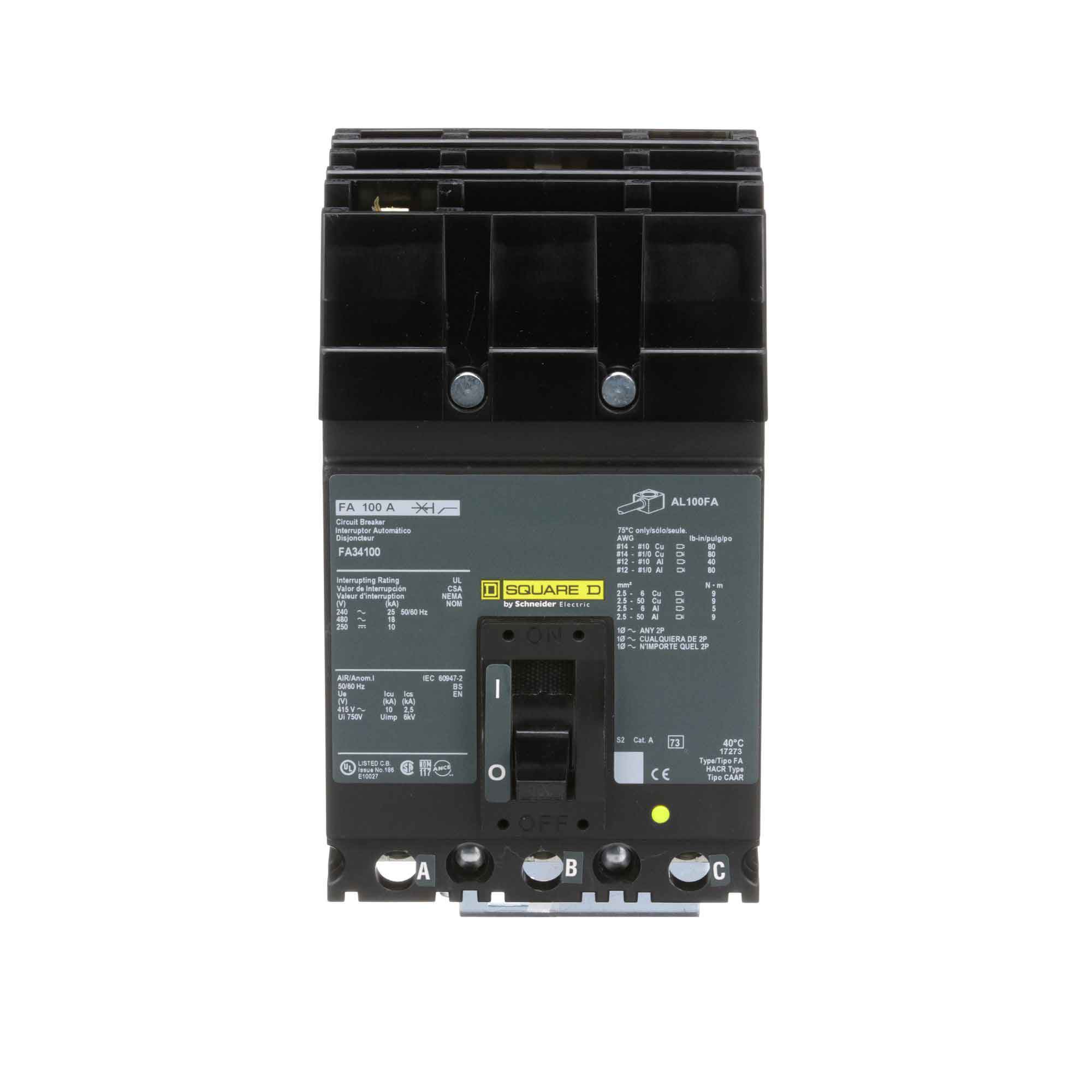 FA34100 - Square D - Molded Case Circuit Breakers