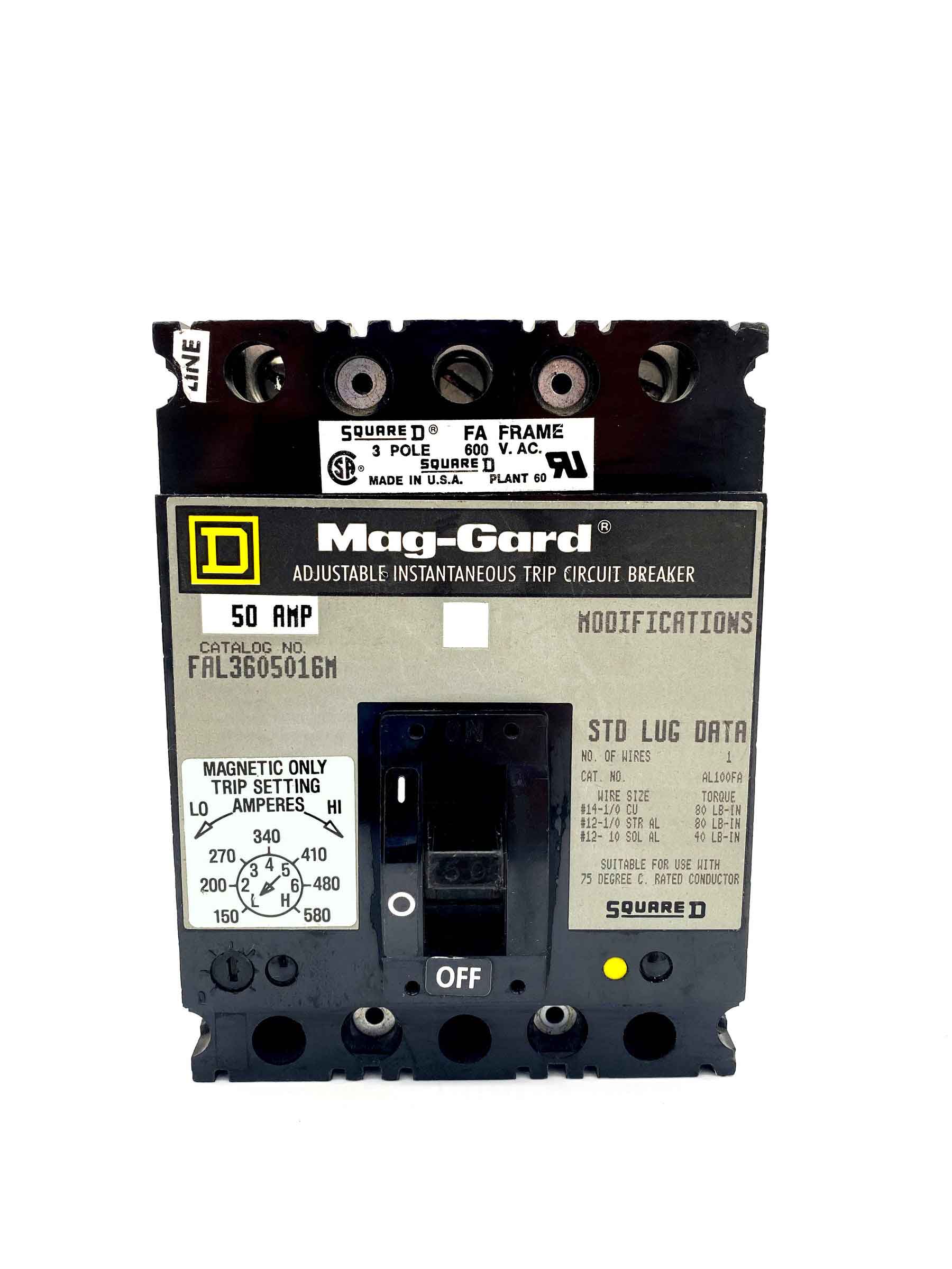 FAL3605016M - Square D - Molded Case Circuit Breakers