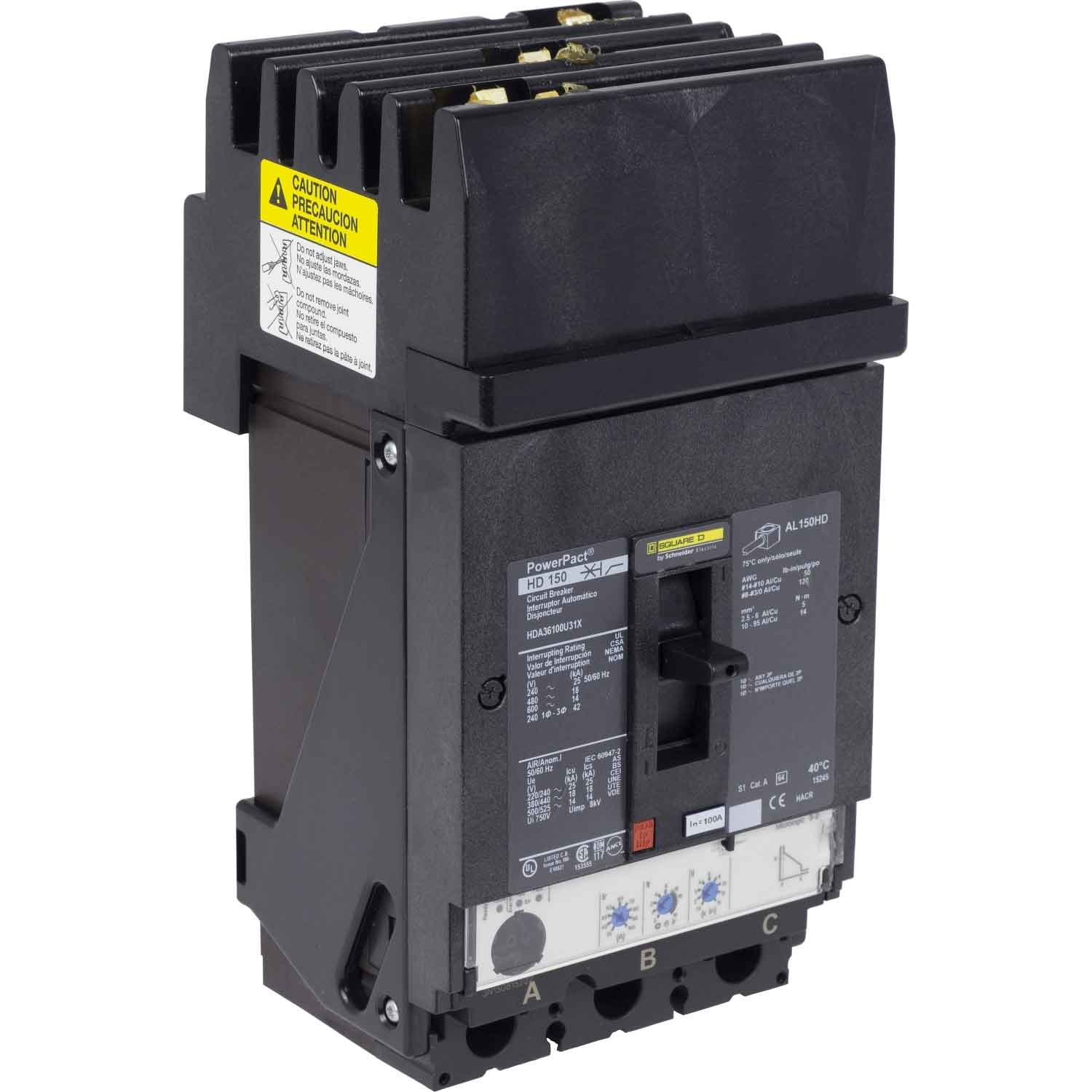 HDA36100U44X - Square D - Molded Case Circuit Breakers
