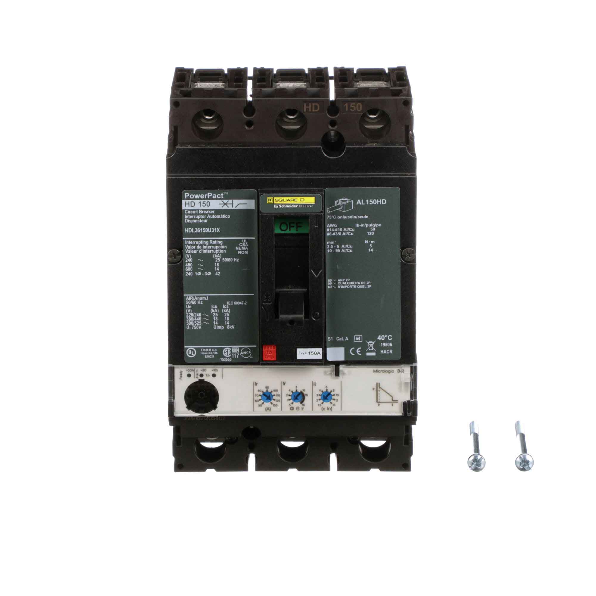 HDL36150U31X - Square D - Molded Case Circuit Breakers
