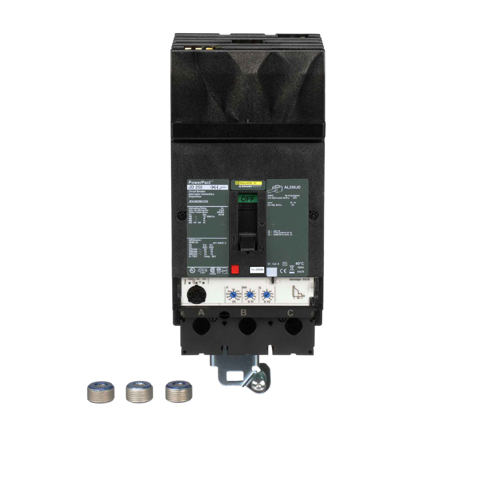 JDA36250U33X - Square D - Molded Case
Circuit Breakers