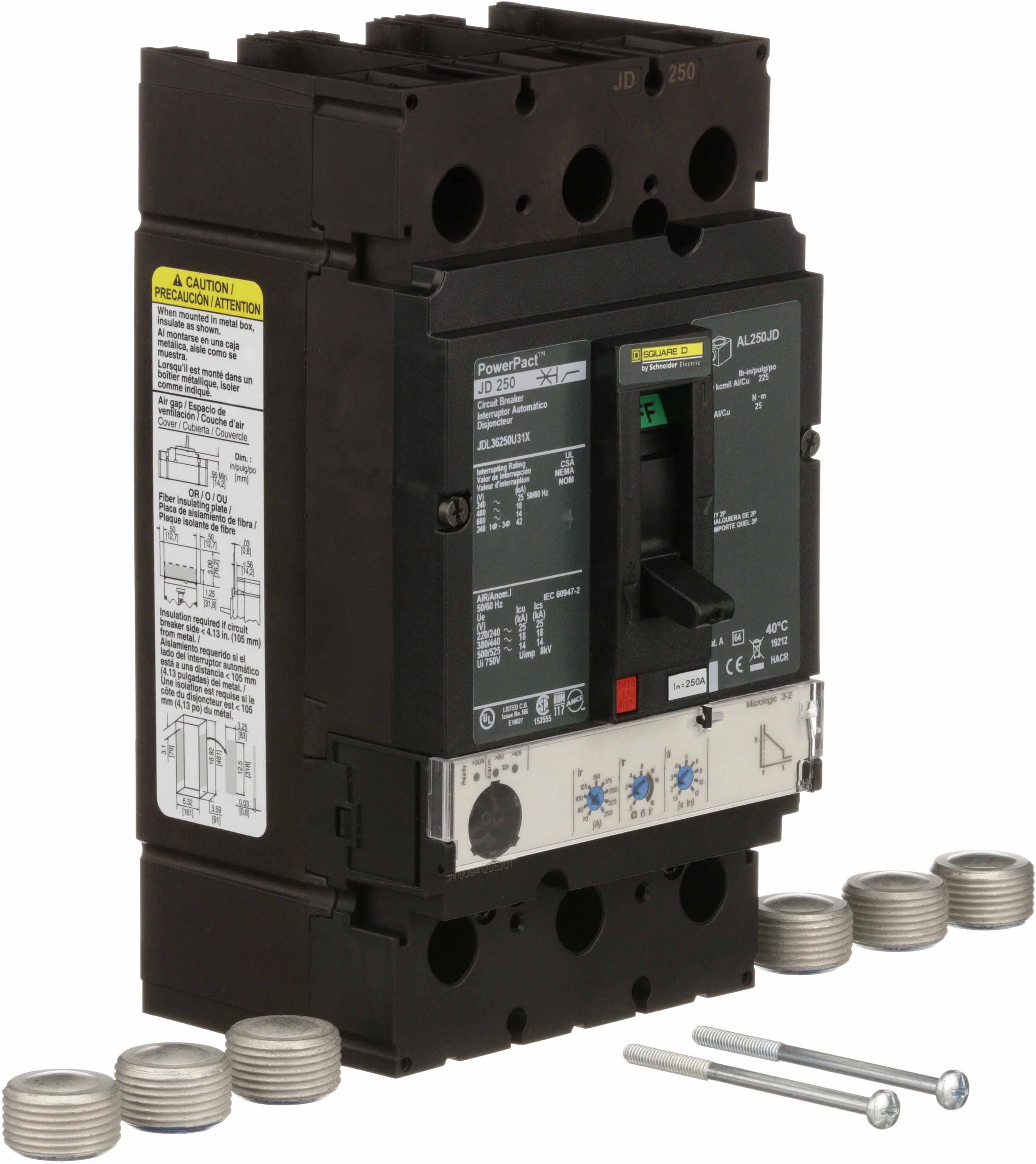 JDL36250U31X - Square D - Molded Case Circuit Breakers - Image 2