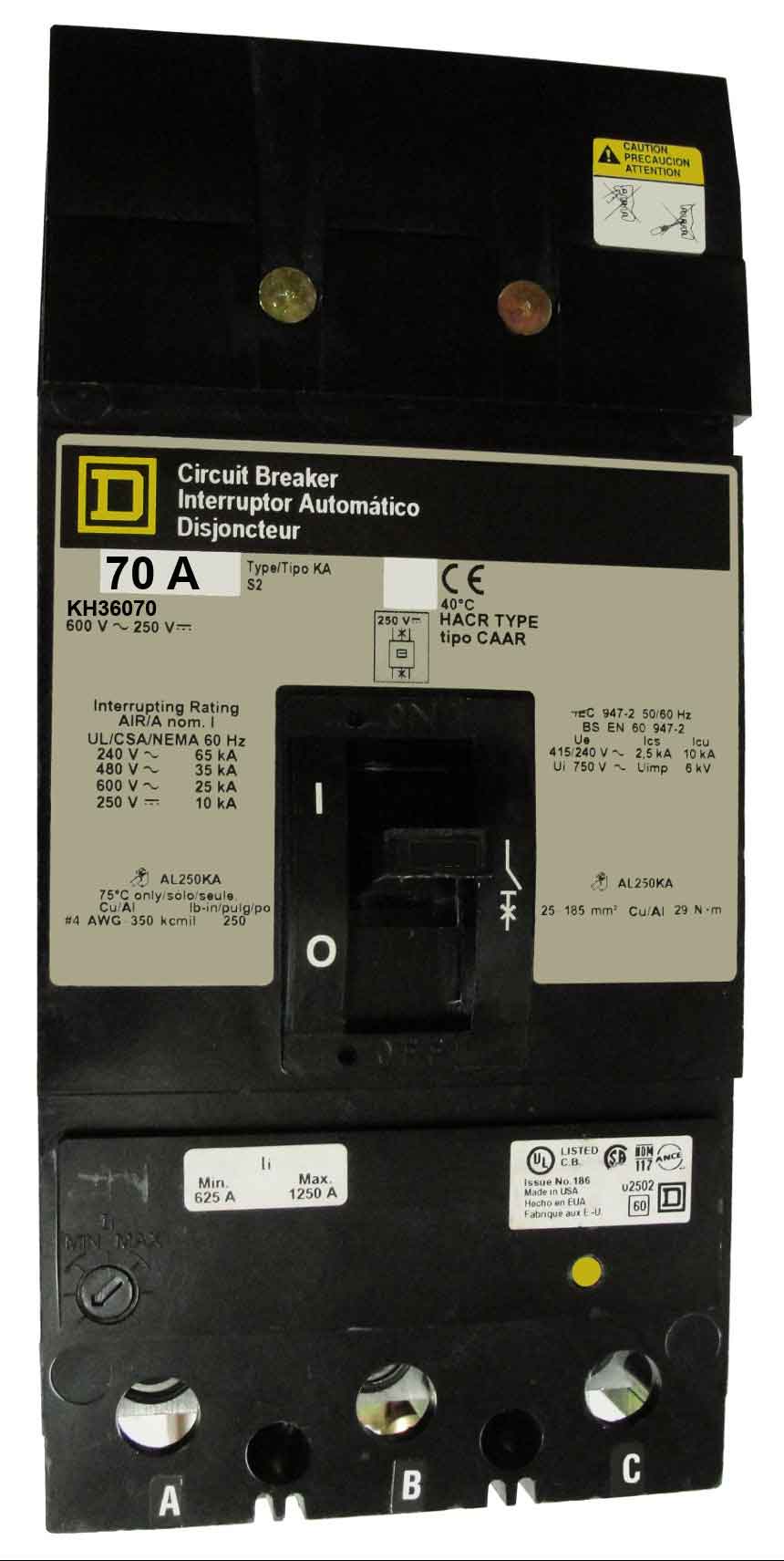 KH36070 - Square D - Molded Case Circuit Breakers