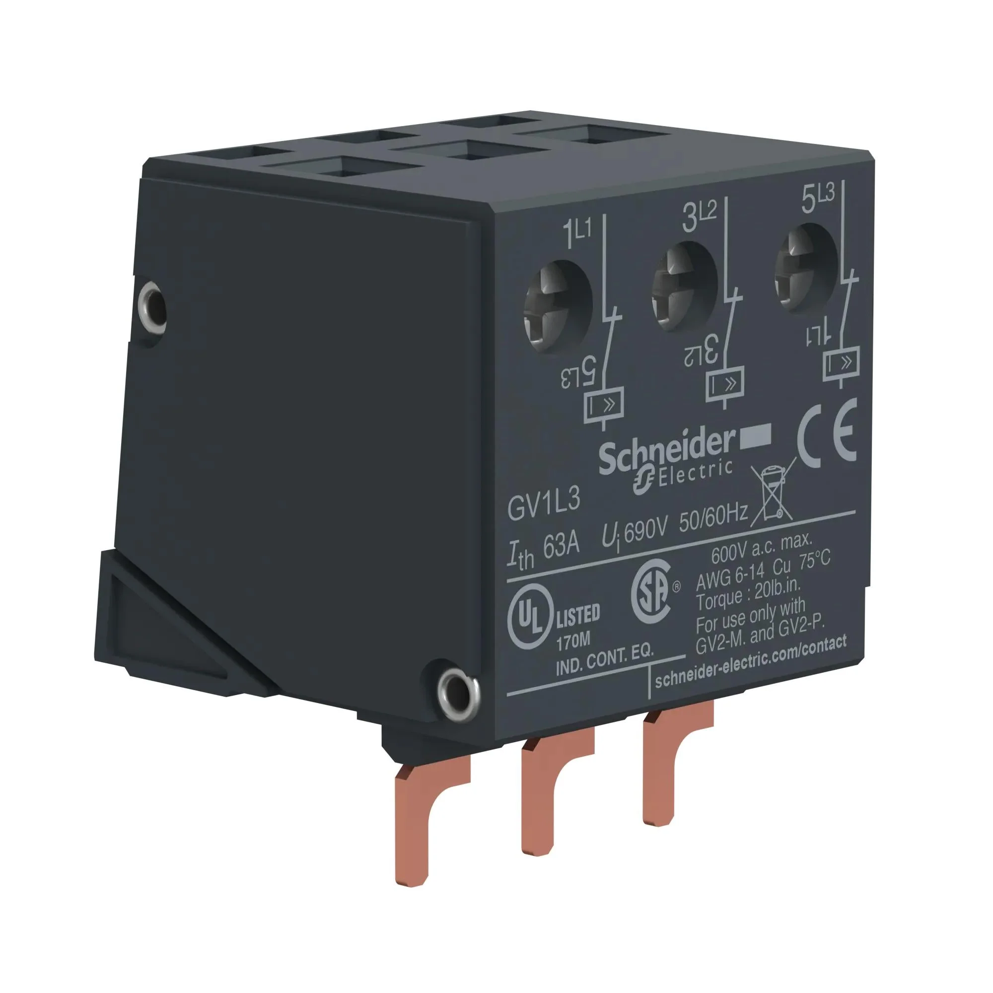 GV1L3 - Square D - Motor Starter - Image 2