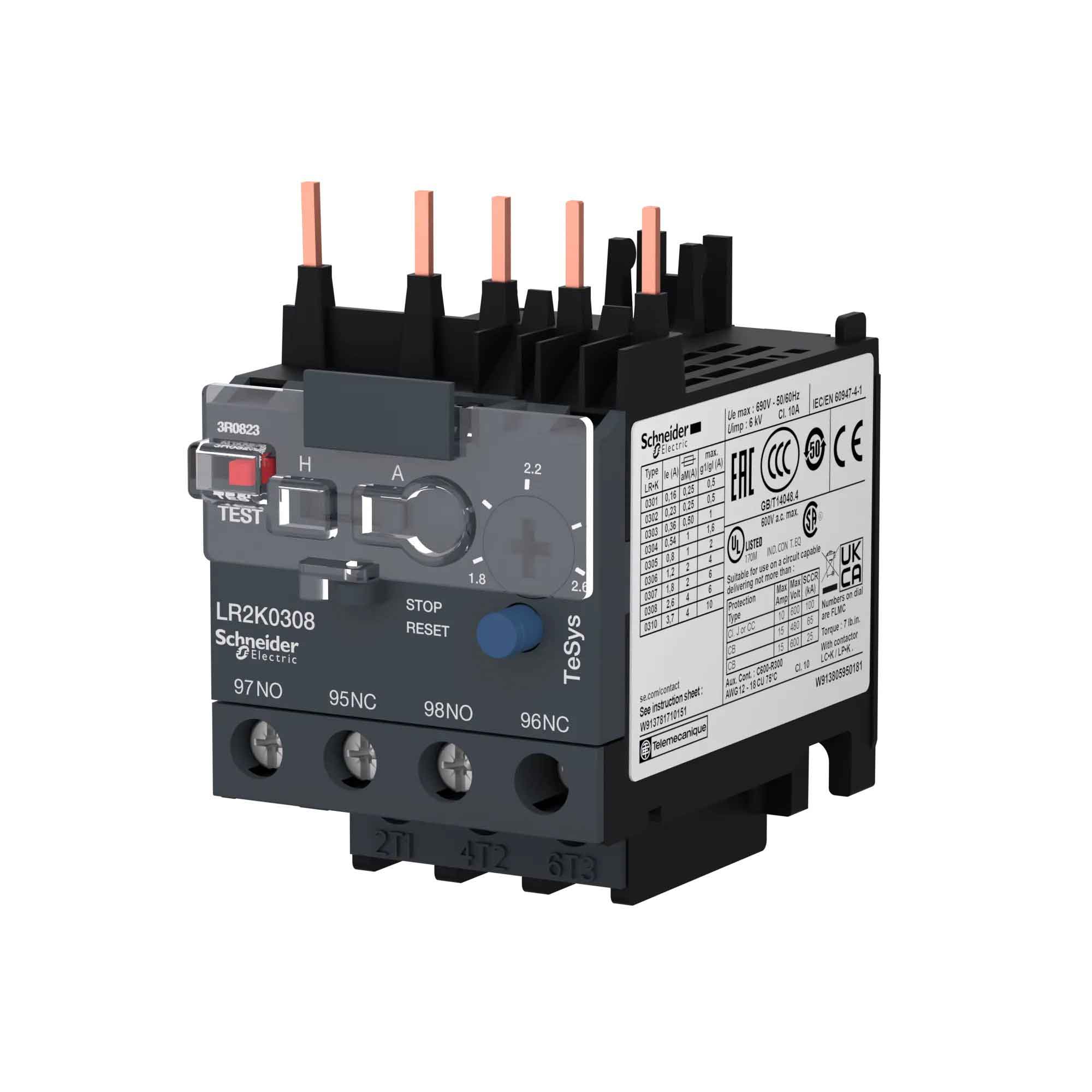 LR2K0308 - Square D - Motor Starter Overload Relay - Image 3