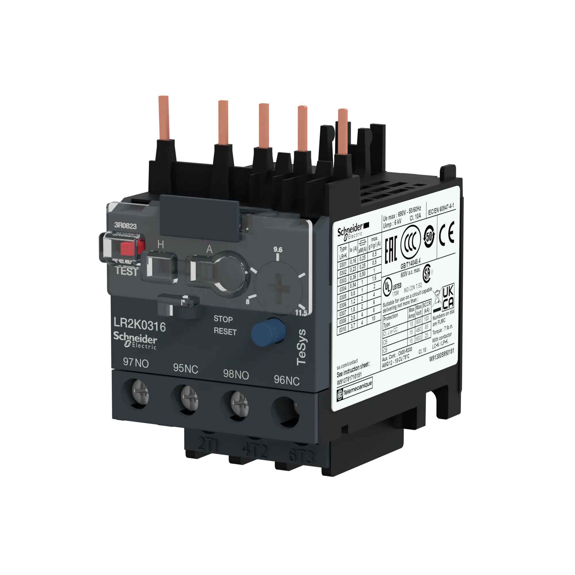 LR2K0316 - Square D - Motor Starter Overload Relay - Image 3