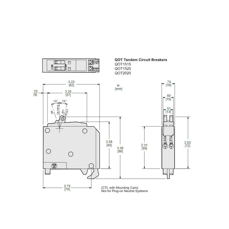 QOT1520 - Square D - Tandem Circuit Breaker - Image 5